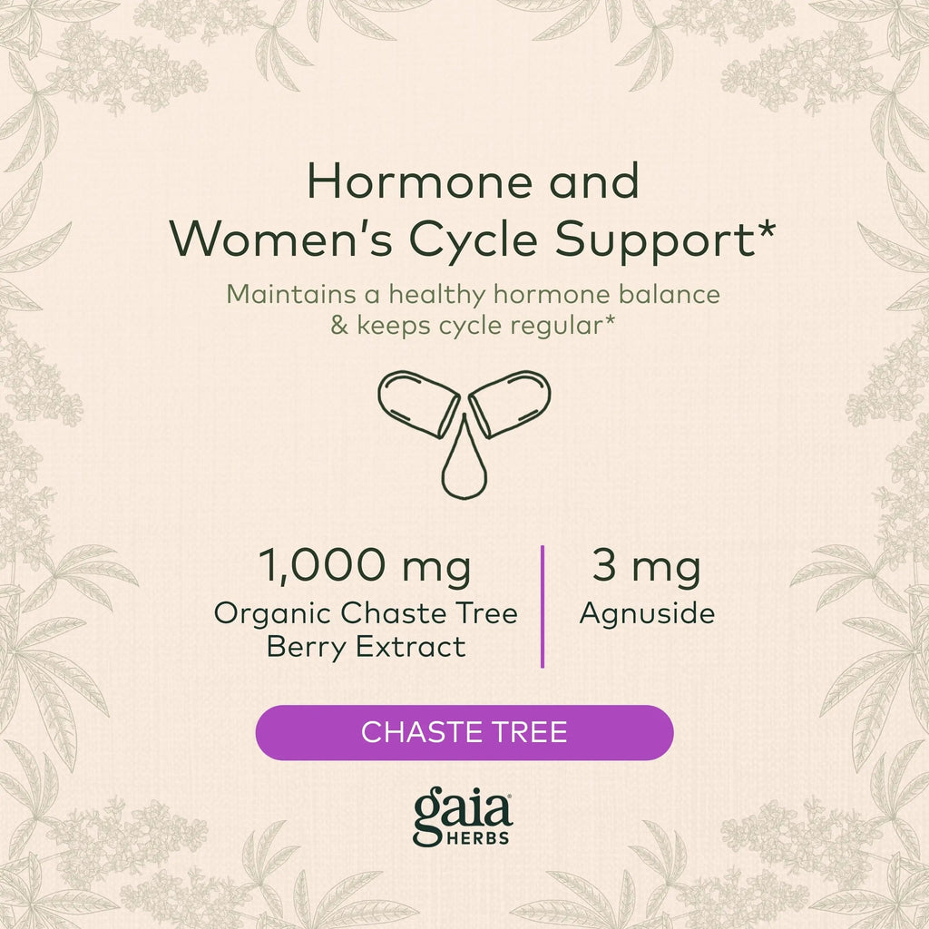 Gaia Herbs Vitex Berry (Chaste Tree) - Supports Hormone Balance & Fertility Gaia Herbs Au supplements