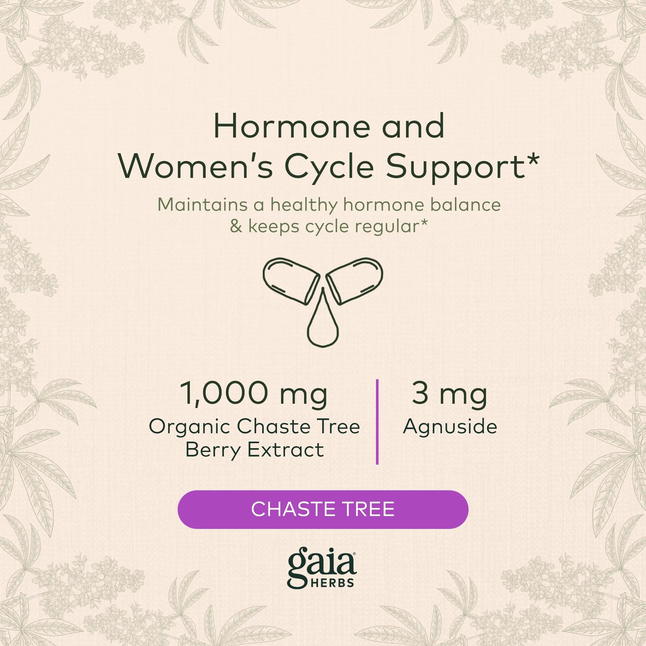 Gaia Herbs Vitex Berry (Chaste Tree) - Supports Hormone Balance & Fertility Gaia Herbs Au supplements