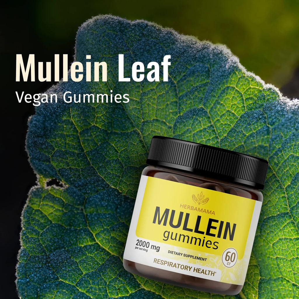 HERBAMAMA Mullein Gummies - Mullein Leaf Dietary Supplement for Respiratory HERBAMAMA Au supplements
