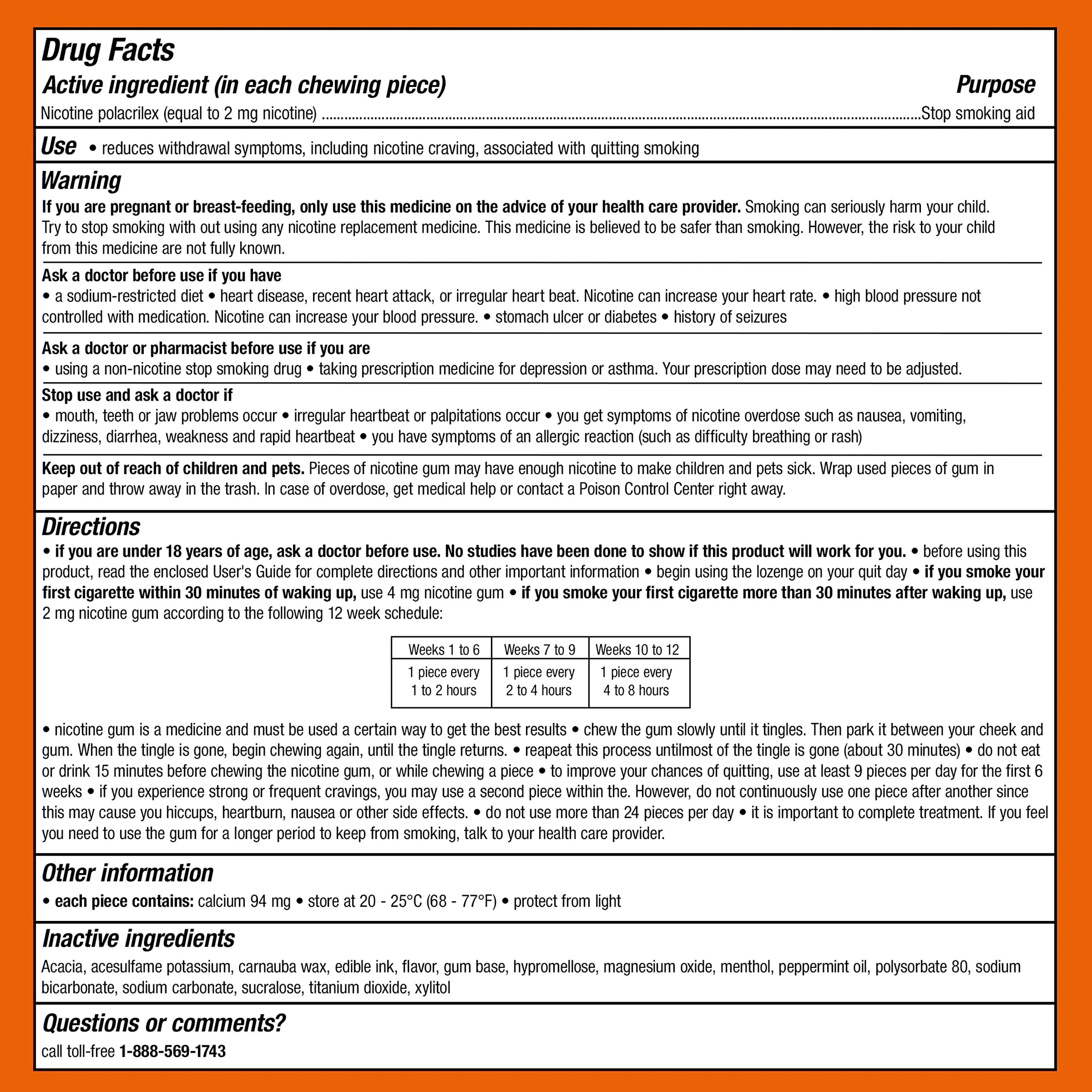 Nicorette 2 mg Nicotine Gum to Help Stop Smoking - Fruit Chill Flavored Nicorette Au supplements