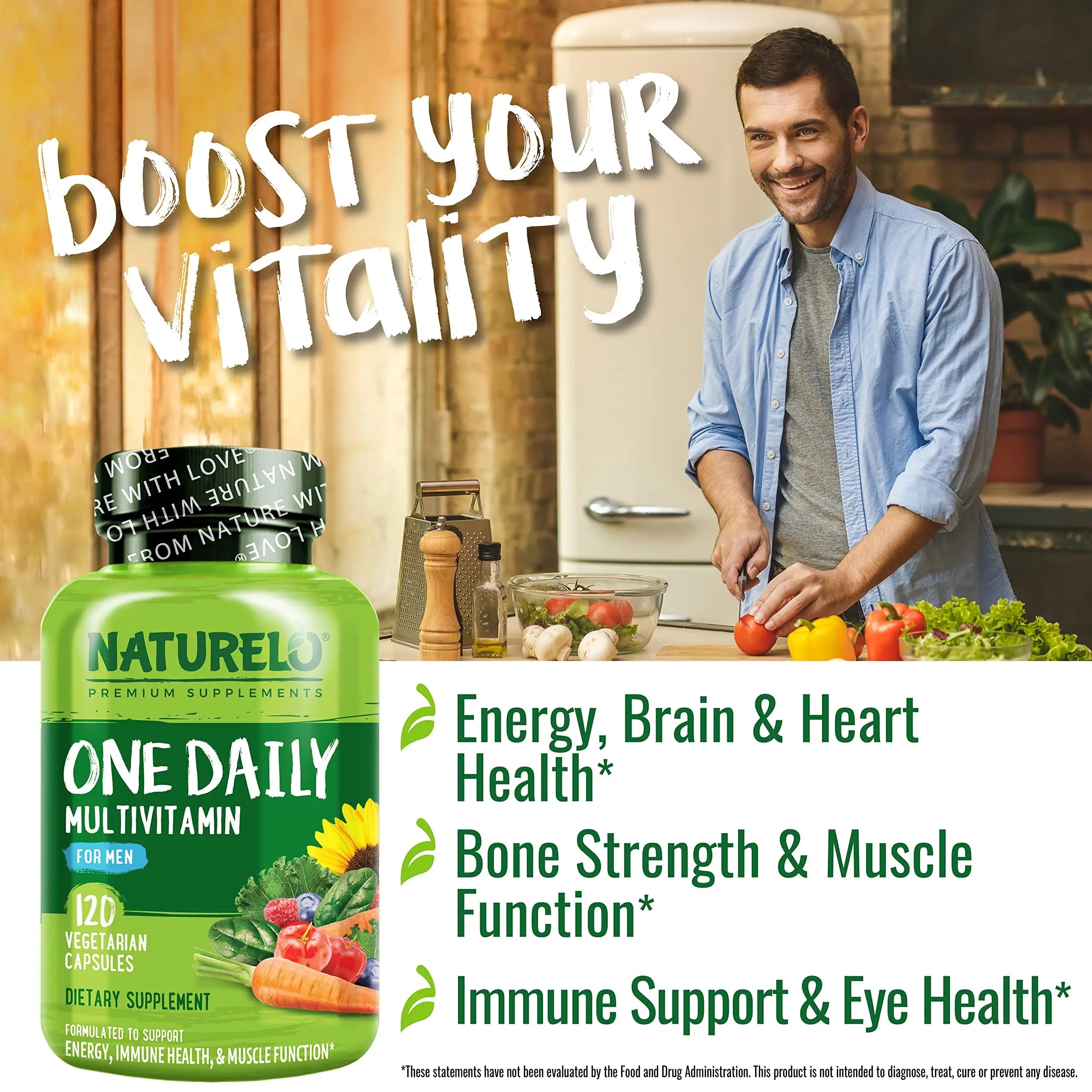 NATURELO One Daily Multivitamin for Men, 120 Vegetarian Capsules One Daily Multivitamin for Women NATURELO Au supplements