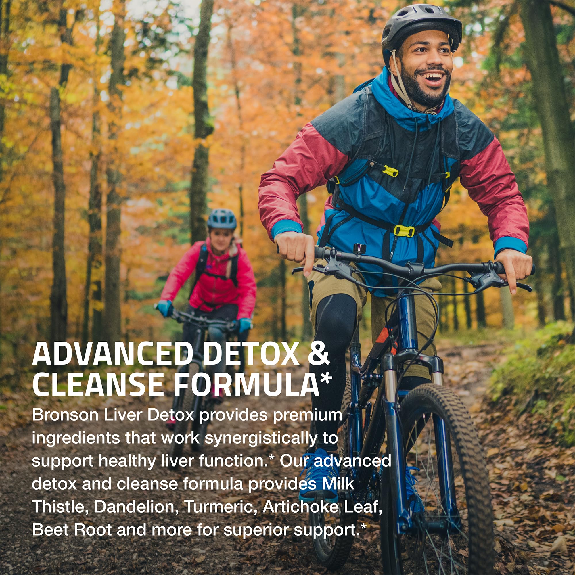 Bronson Liver Detox Advanced Detox & Cleansing Formula Supports Health Liver Function with Milk Thistle, Dandelion Extract, Turmeric, Artichoke Leaf & More