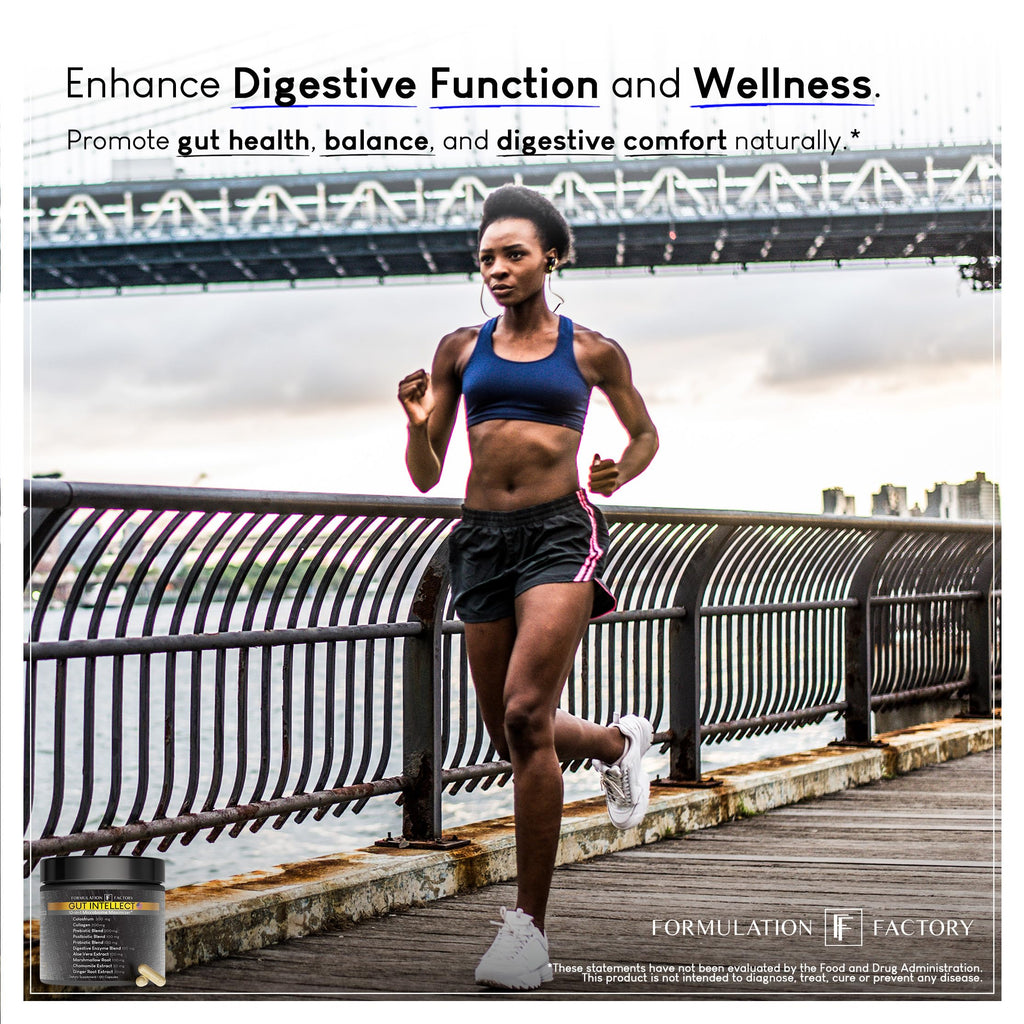 Formulation Factory Probiotics for Women & Men - Gut Intellect 10-in-1 Digestive Enzymes with Prebiotics and Postbiotics - Total Gut Health Supplement