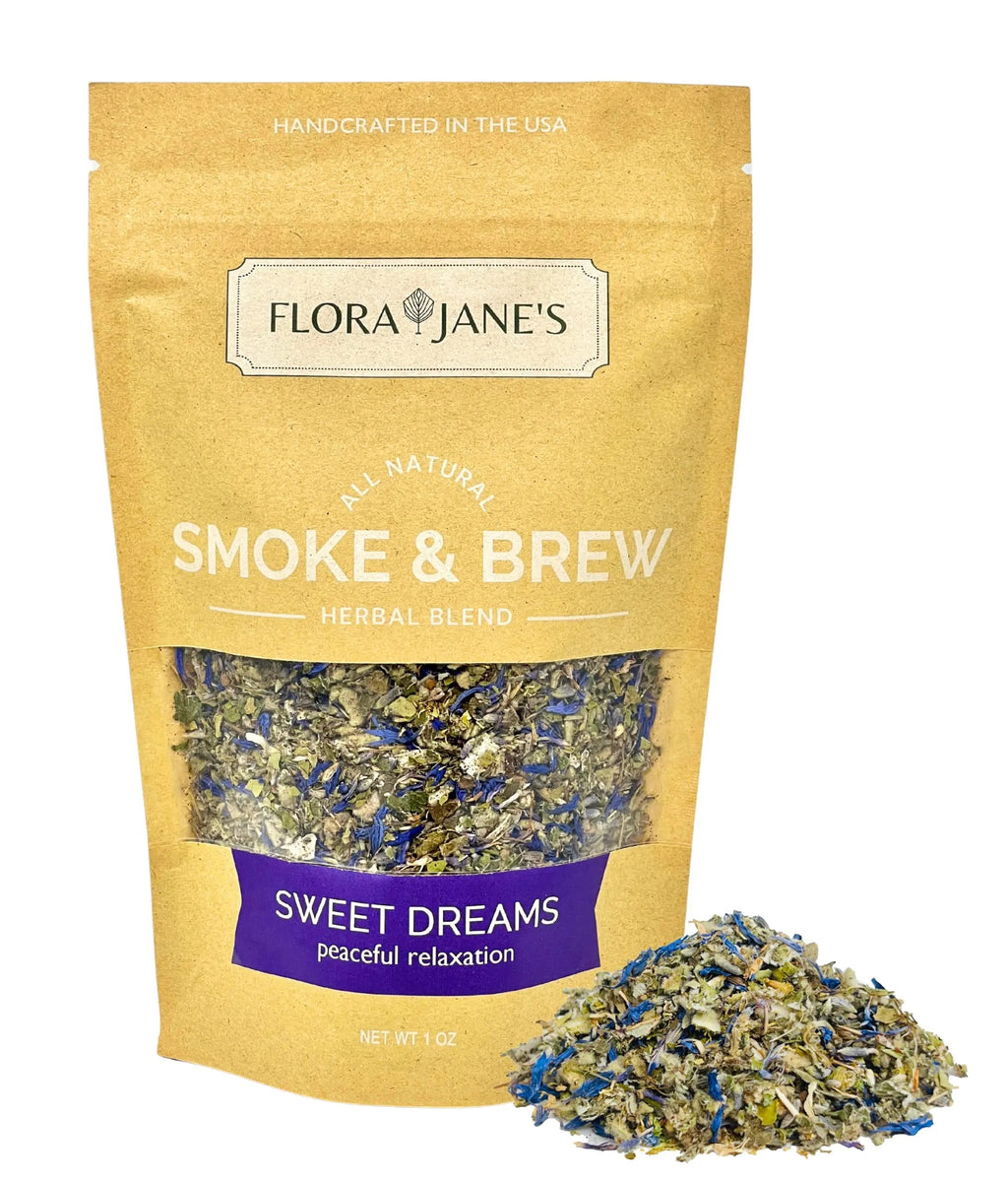 Smoke & Brew - Sweet Dreams Blend for Relaxation and Sleep - Caffiene Free Tea and Smoke Blend Flora Jane's Au supplements