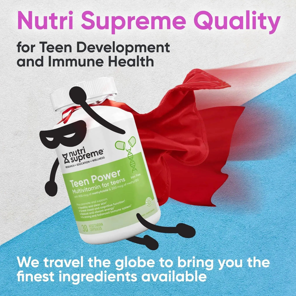 Nutri Supreme Teen Multivitamin for Boys and Girls 12-17, Best Kosher One Per Day Teen Vitamins, Formulated for Teen Development NUTRI-SUPREME RESEARCH Au supplements