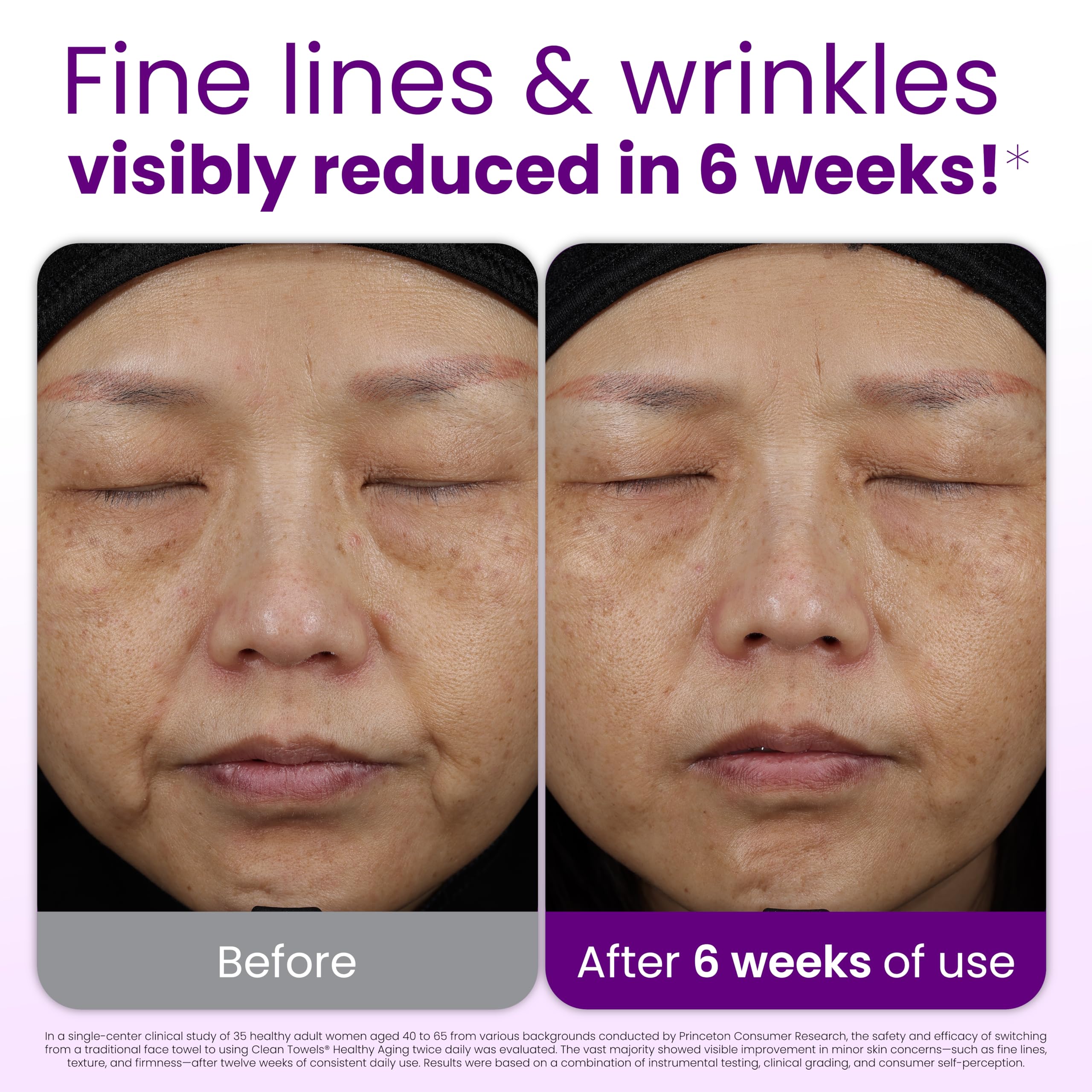 CLEAN SKIN CLUB Healthy Aging Clean Towels® XL, Smooths Fine Lines Wrinkles & Texture, Disposable Face Dry Wipes, XL - 1 Pack (50 count)