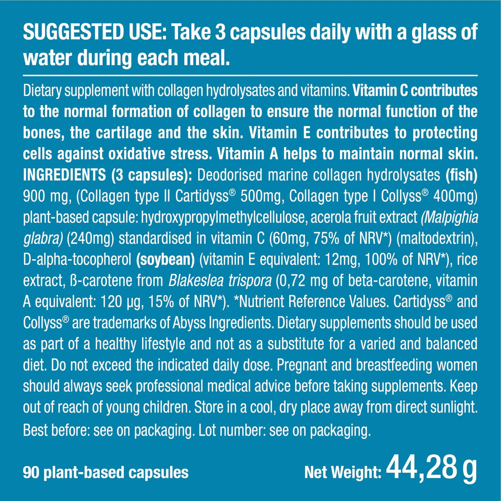 Pure Marine Collagen (900mg) - Enriched with Vitamins C and E – Patented Premium Type I & II Hydrolysed Collagen Plastimea Au supplements