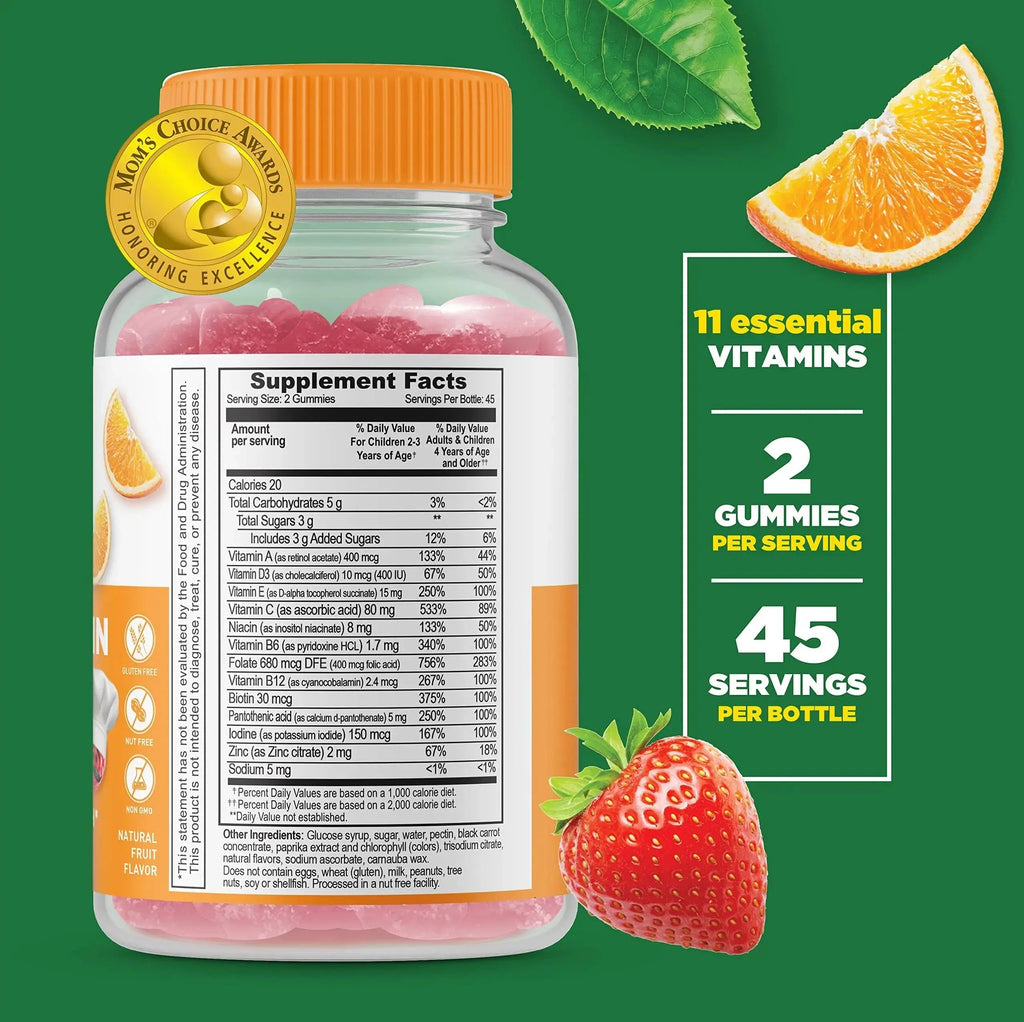 Lifeable Multivitamin Kids + Prebiotic Fiber Kids, Gummies Bundle - Great Tasting, Vitamin Supplement Lifeable Au supplements