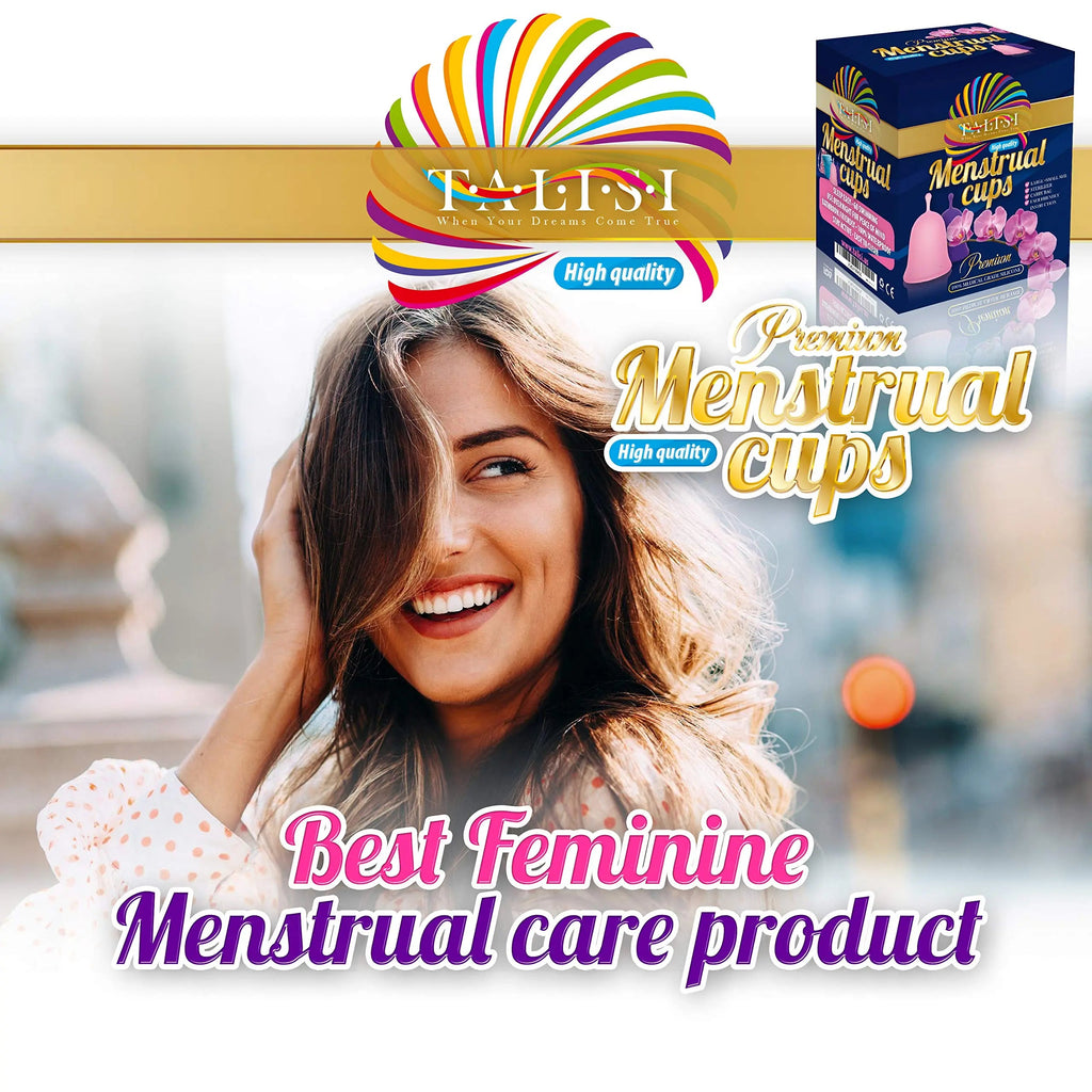 Talisi Menstrual Cups Set of 2 with Collapsible Silicone Sterilizer - Soft & Flexible Sensitive Feminine TALISI WHEN YOUR DREAMS COME TRUE Au supplements