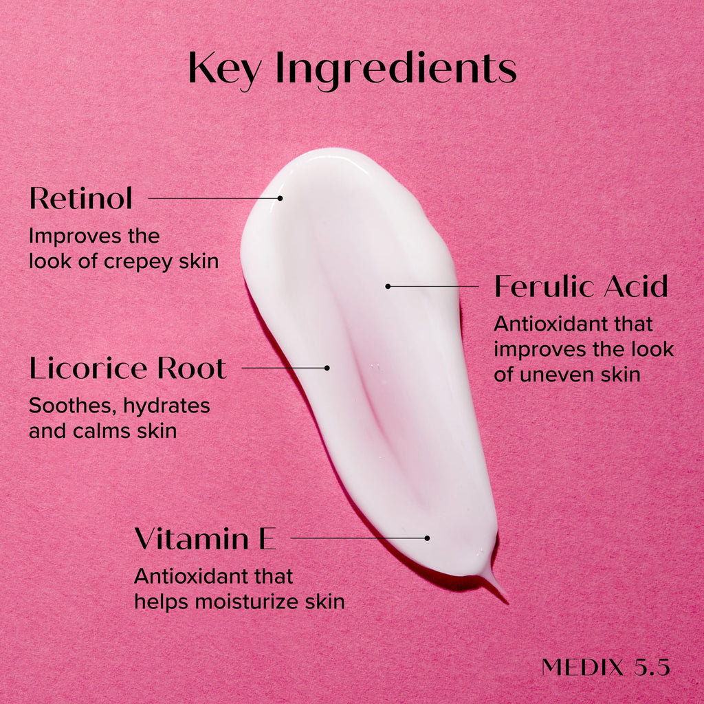 Medix 5.5 Retinol Body Lotion Firming Moisturizer | Crepey Skincare Treatment