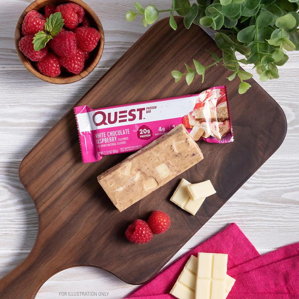 Quest Nutrition White Chocolate Raspberry Protein Bars, High Protein, Low Carb, Gluten Free Quest Nutrition Au supplements