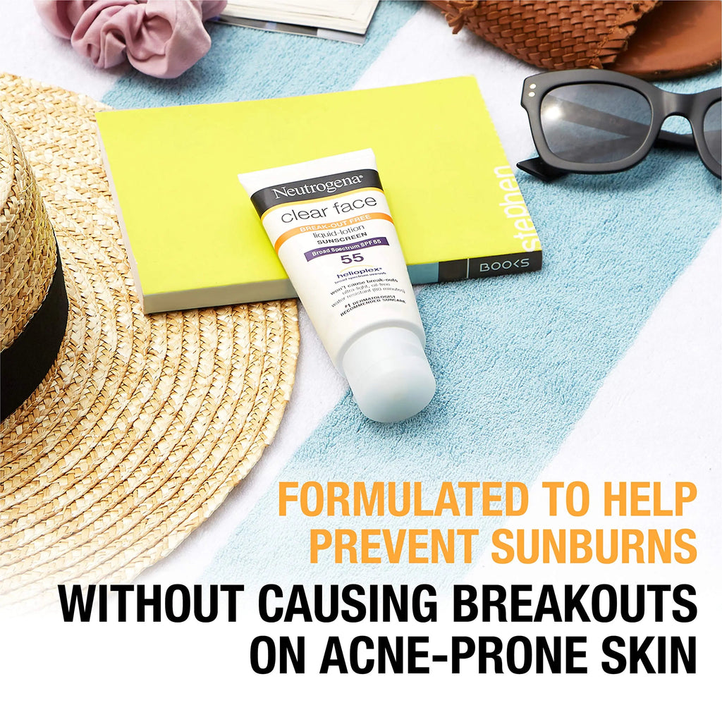 Neutrogena Clear Face Liquid Lotion Sunscreen for Acne-Prone Skin Neutrogena Au supplements
