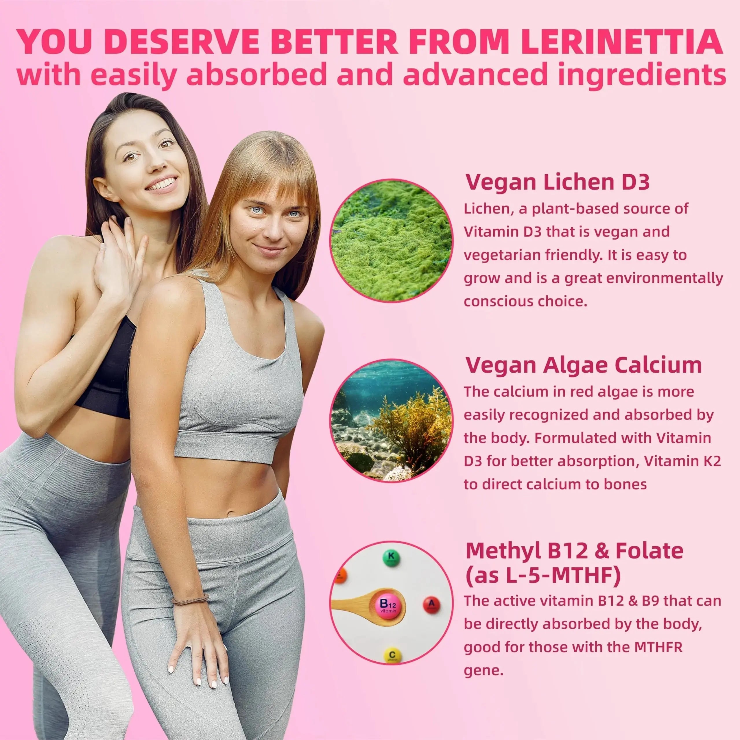 Lerinettia Multivitamin for Women Gummies for 40+ with Omega-3, Niacinamide, B-Complex, Lutein, Iron, Choline, Phosphatidylserine, Vitamin D3 Lerinettia Au supplements
