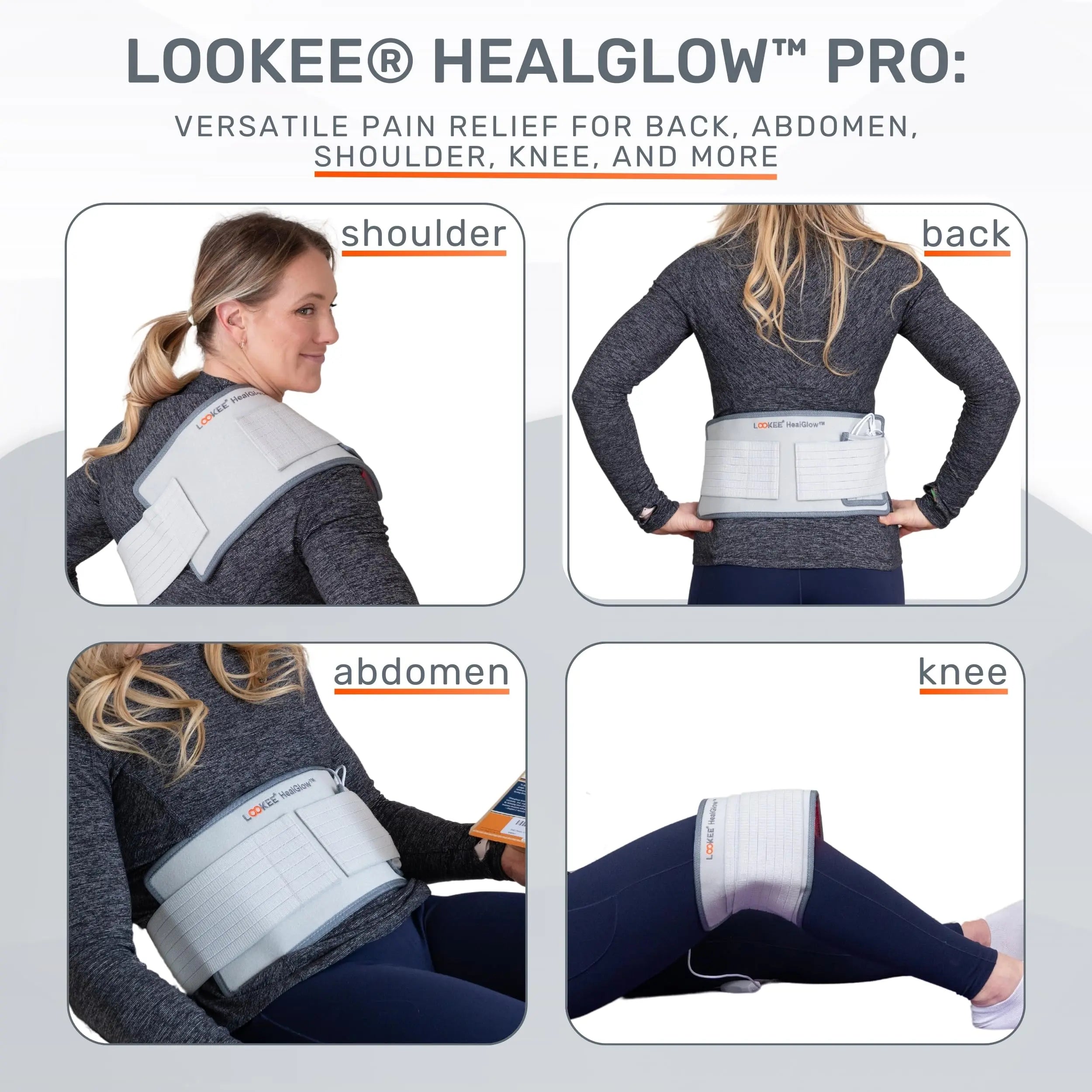 LOOKEE HealGlow Pro Medical Infrared & Red-Light Therapy Belt - LED Technology - 60W Powerful LOOKEE Au supplements