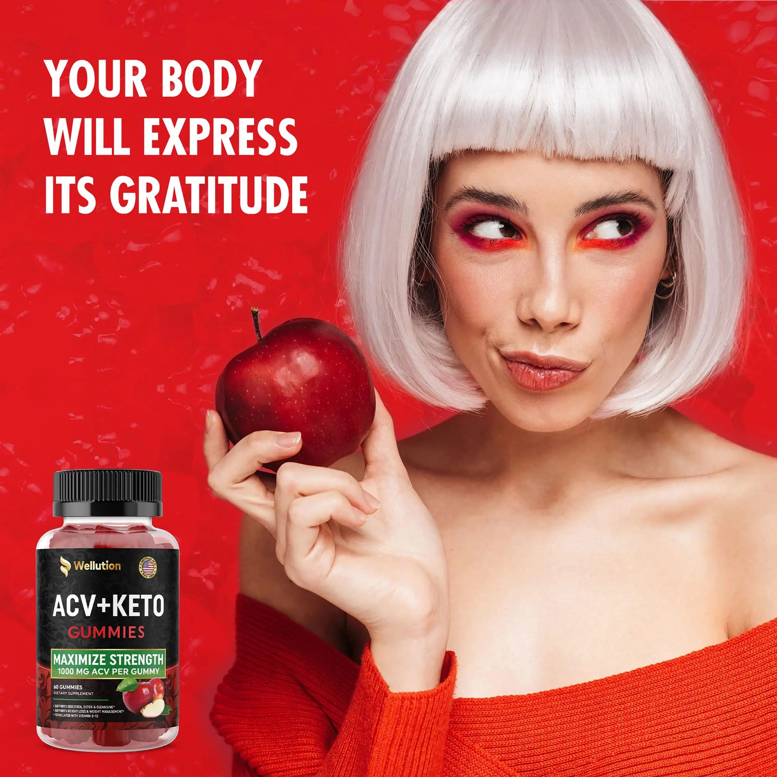 WELLUTION (2 Pack Gummies Apple Cider Vinegar - Formulated to Support Healthy Weight WELLUTION Au supplements