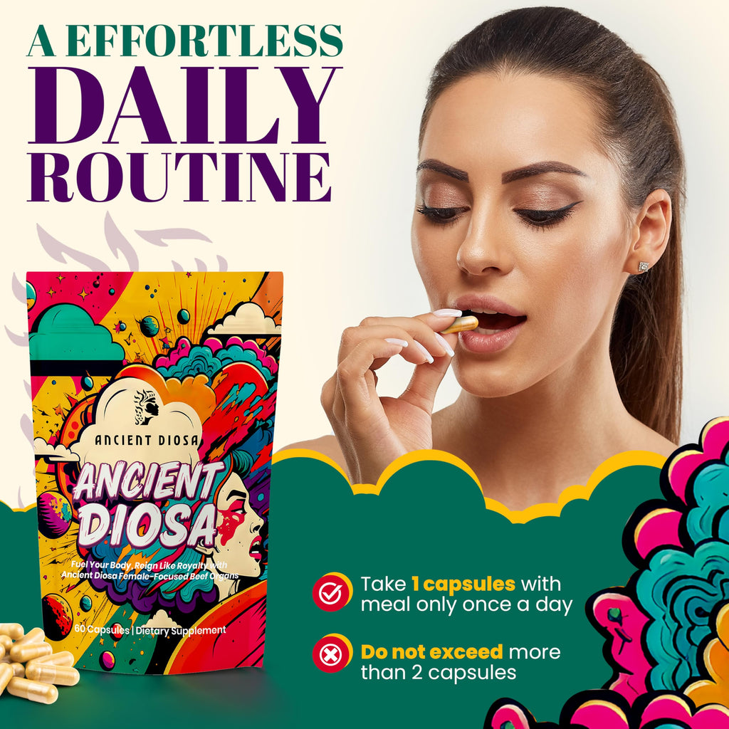 ANCIENT DIOSA Grass Fed Beef Liver Capsules - Female-Focused Organ Supplement with Liver, Heart, Ovary & Uterus - Supports Hormone Balance & Vitality, Whole Body Wellness - 60 Capsules ANCIENT DIOSA Au supplements