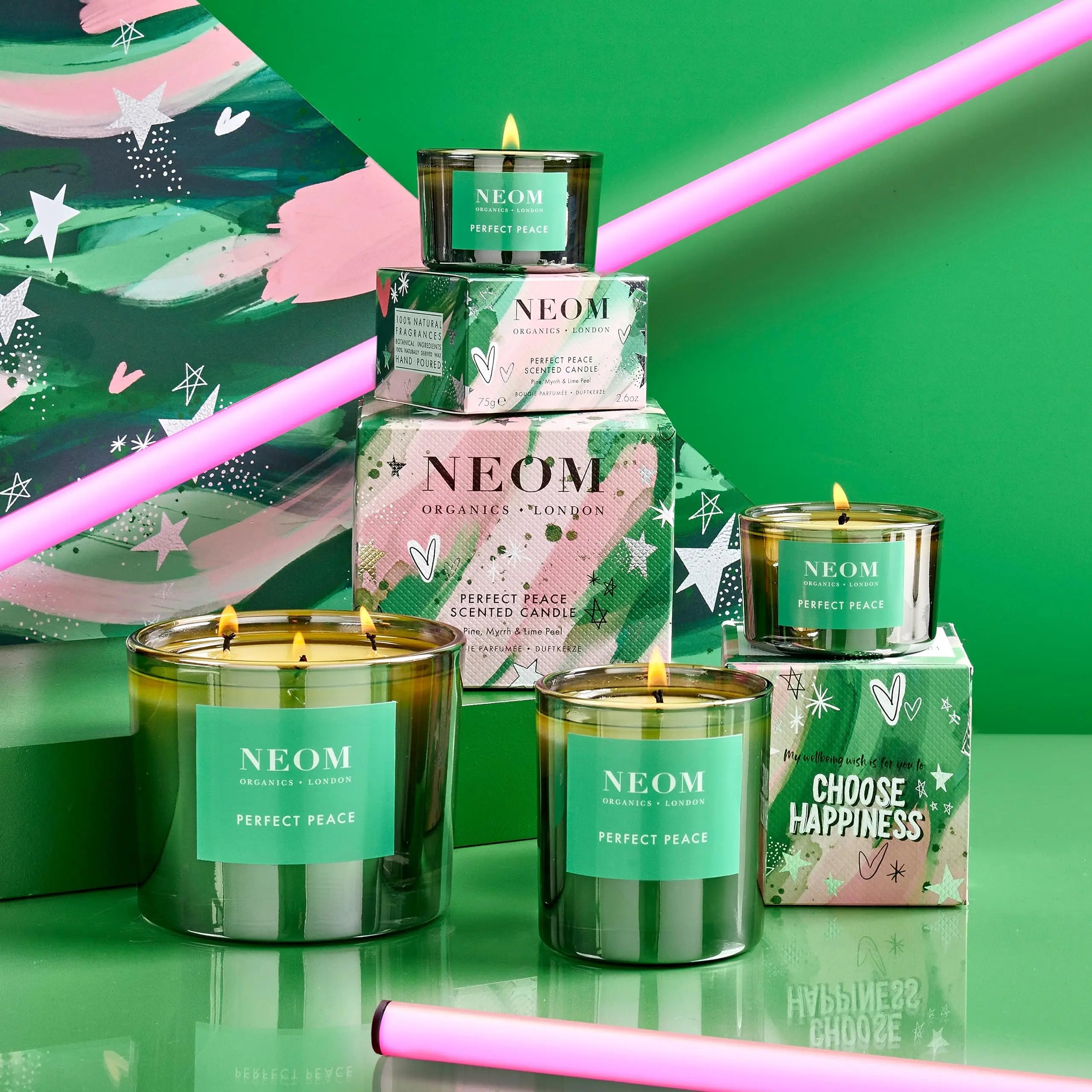 NEOM- Perfect Peace Luxury Scented Candle | Pine, Myrrh & Lime Peel | Christmas Gift… (1 Wick) Neom Au supplements