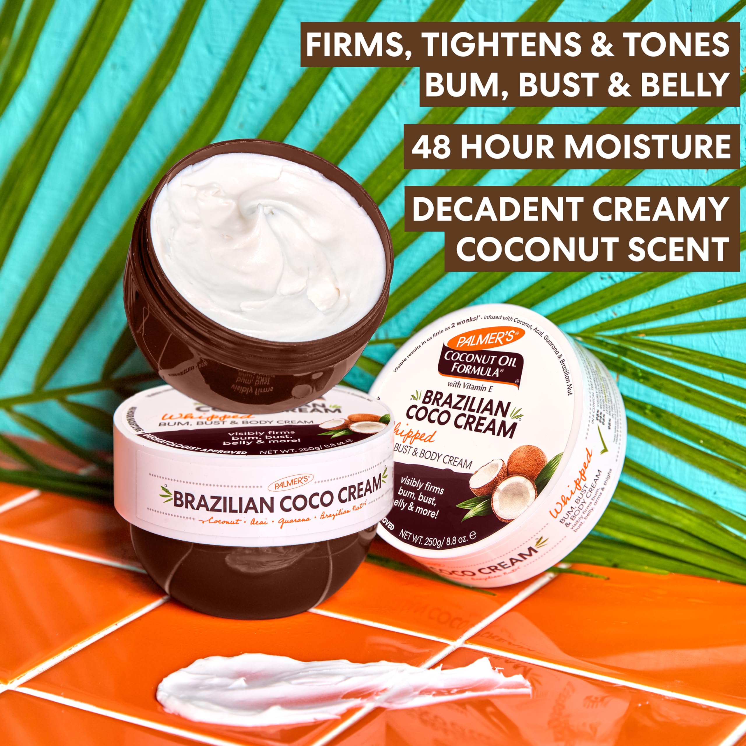 Palmer's Coconut Oil Formula Brazilian Coco Cream with Vitamin E, 8.8 Fl Oz, Whipped Bum