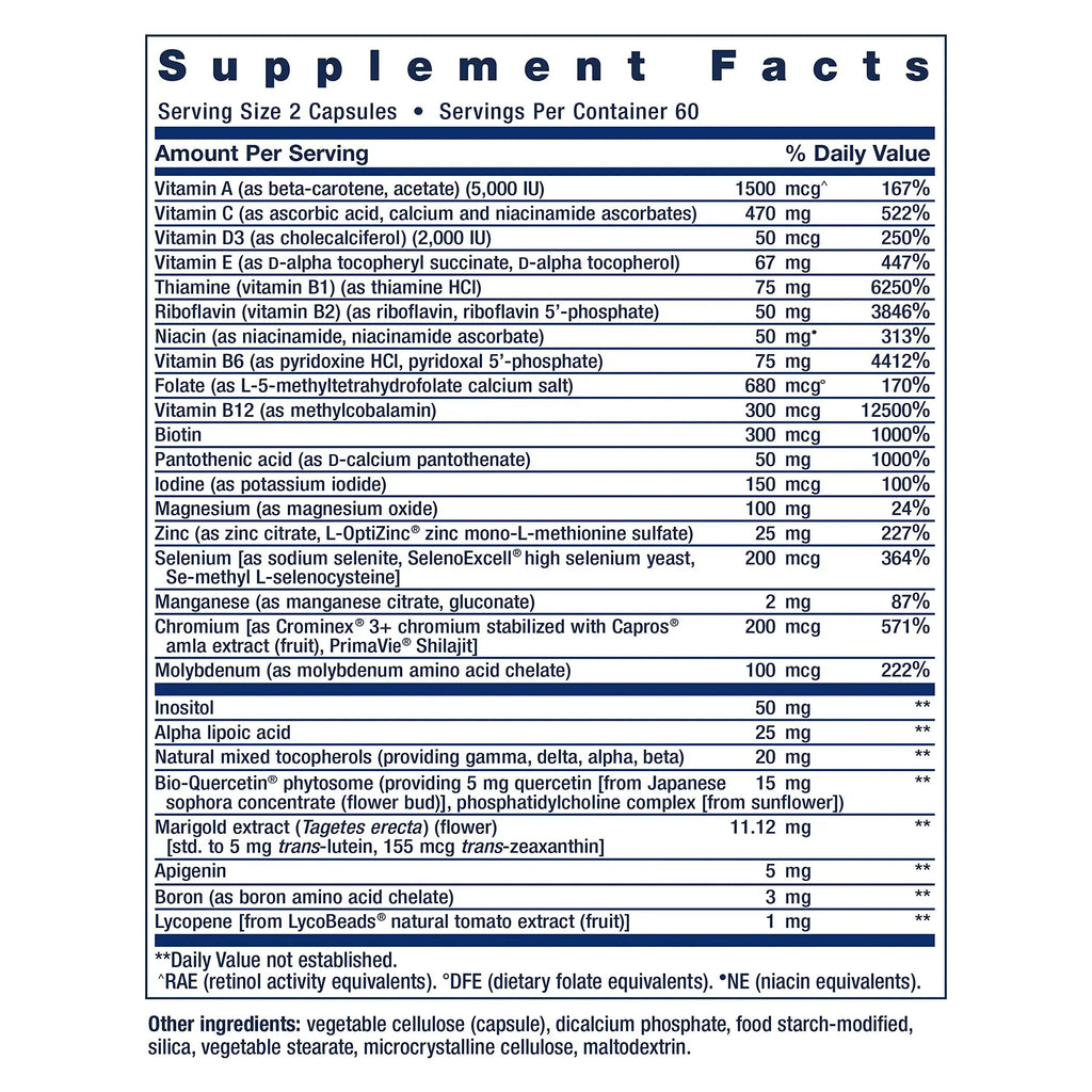 Life Extension Two-Per-Day Multivitamin 120 Capsules & 120 Tablets - Vitamins B, C, D, Zinc & Over 25 Vitamins, Minerals & Extracts Life Extension Au supplements