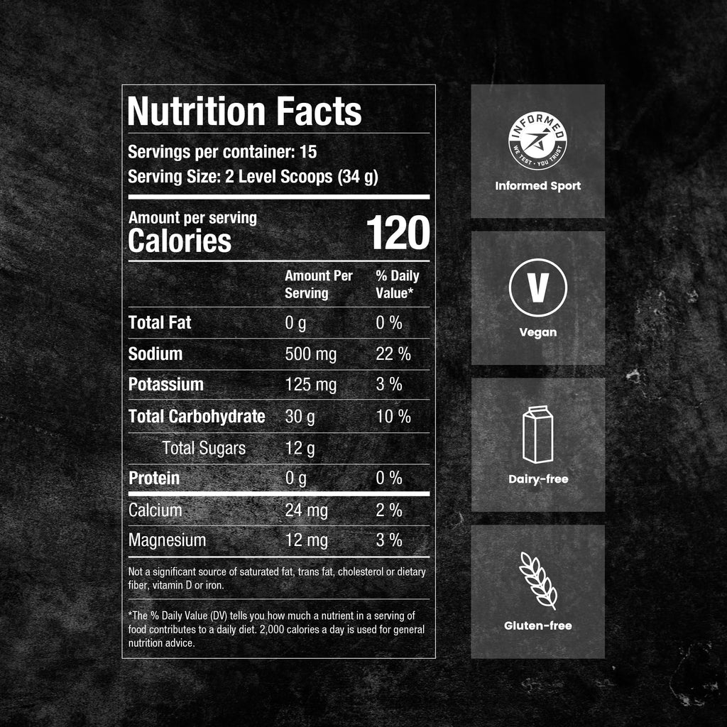 Precision Fuel PF60 Carb & Electrolyte Drink Mix Powder for Hydration & Energy - Endurance Sports Nutrition, Vegan, Hypotonic - 60g Carb, 1000mg Sodium per Litre - Mild Citrus Flavor, 1-Pack