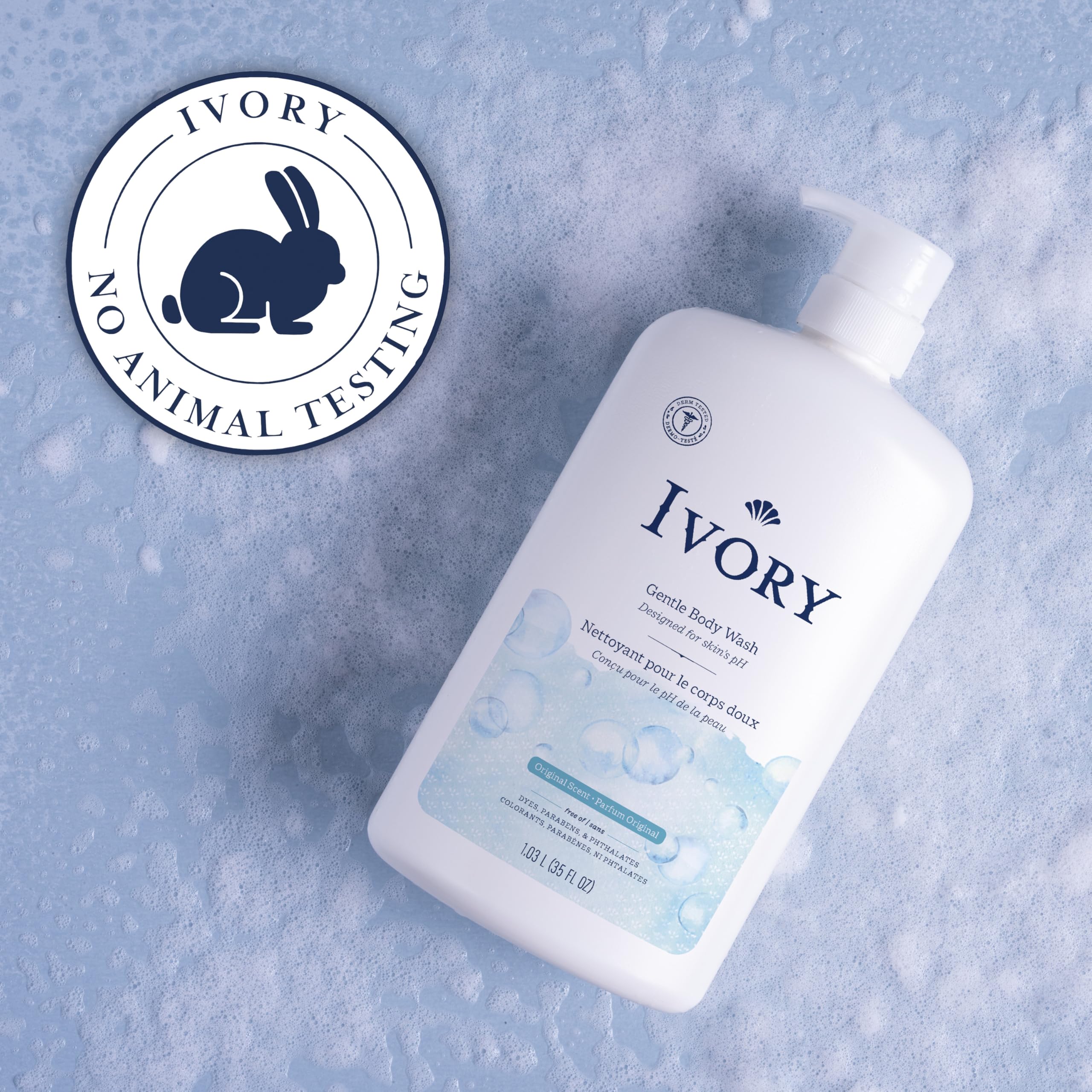 Ivory Body Wash, Designed for the Whole Family, Gentle Formula, Free of Dyes Heavy Perfumes Parabens Phthalates & Silicones