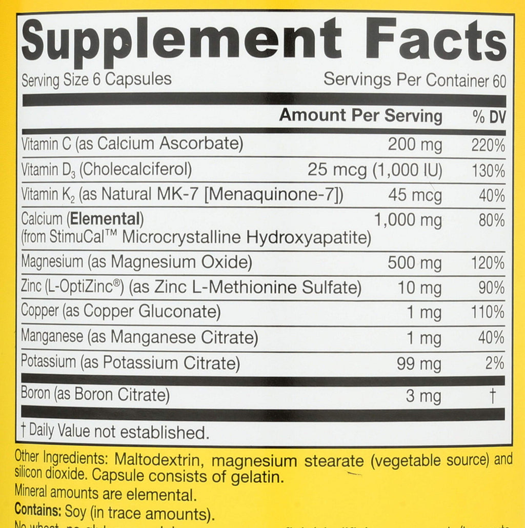 Jarrow Formulas BoneUp for Bone Density - Vitamin D3 and K2, Calcium Support, 360 Capsules, Promotes Skeletal Nutrition, Up to 60 Days Supply Jarrow Formulas Au supplements