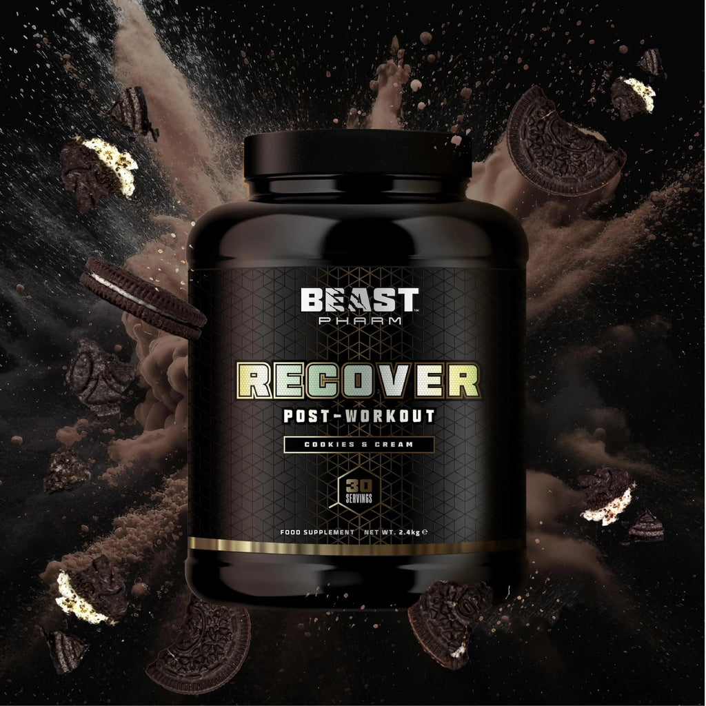 Beast Pharm | Recover Whey Protein Powder | 2.4kg/30 Servings | Cookies & Cream Beast Pharm Au supplements