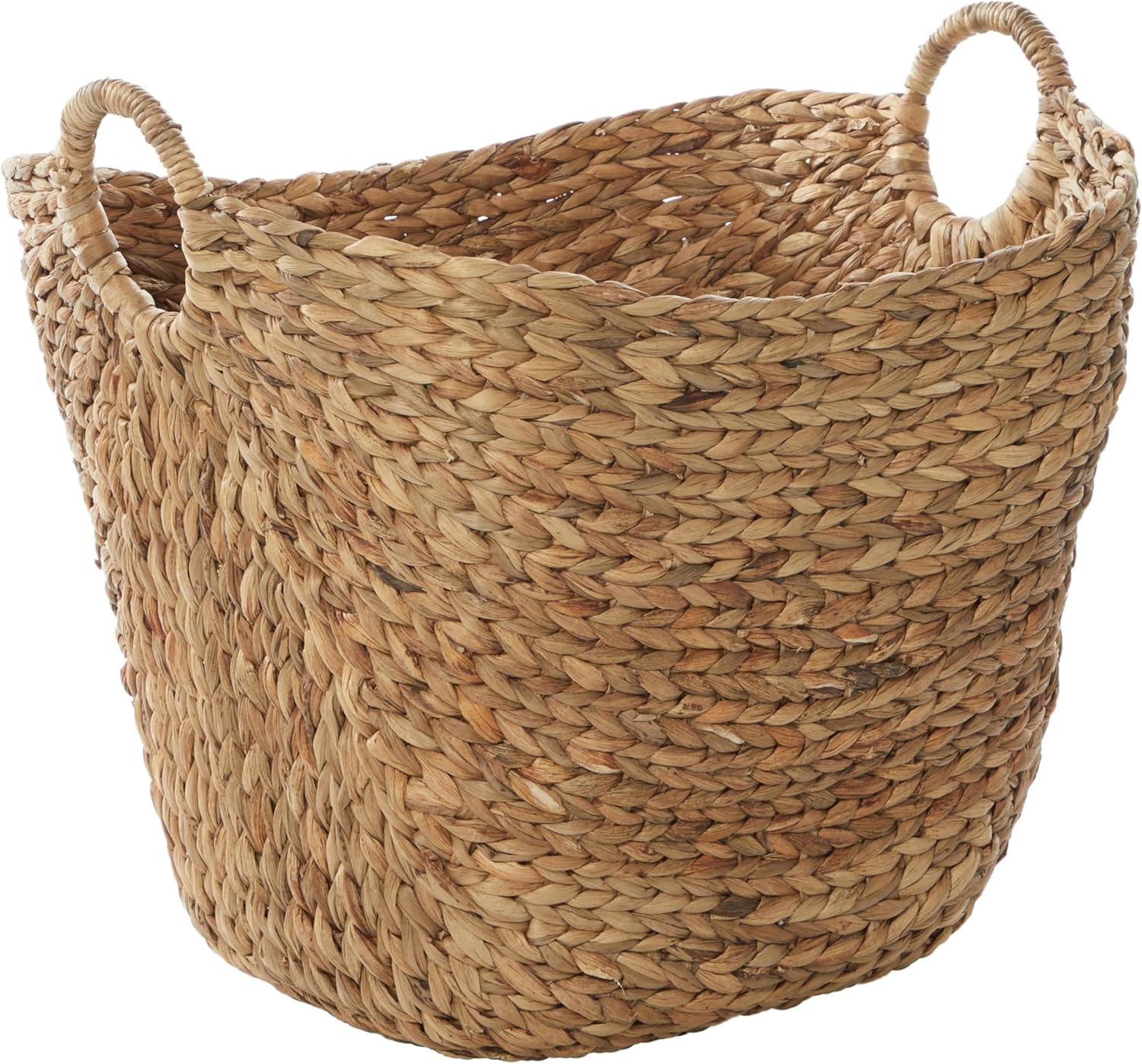 Deco 79 Seagrass Handmade Decorative and Functional Storage Basket Large Woven