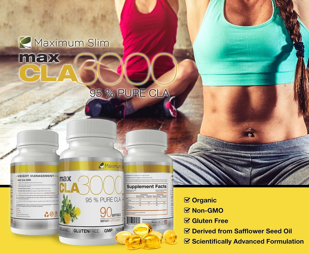 MAX CLA 3000, High Potency, Natural Weight Loss Exercise Enhancement, Increase Lean Maximum Slim Au supplements