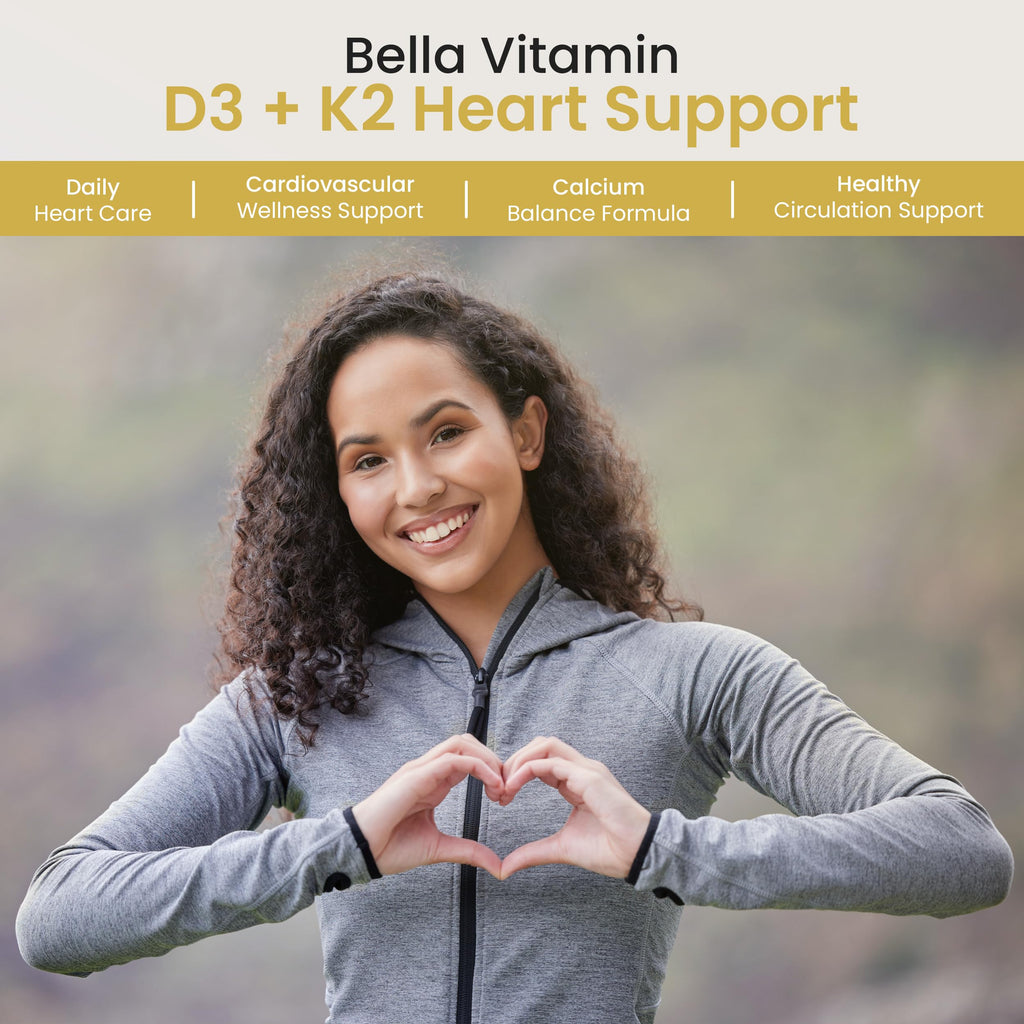 Bella All Natural Vitamin D3 K2 Liquid Drops 5000 IU (Unflavored) - Omega 3 with MCT Oil -
