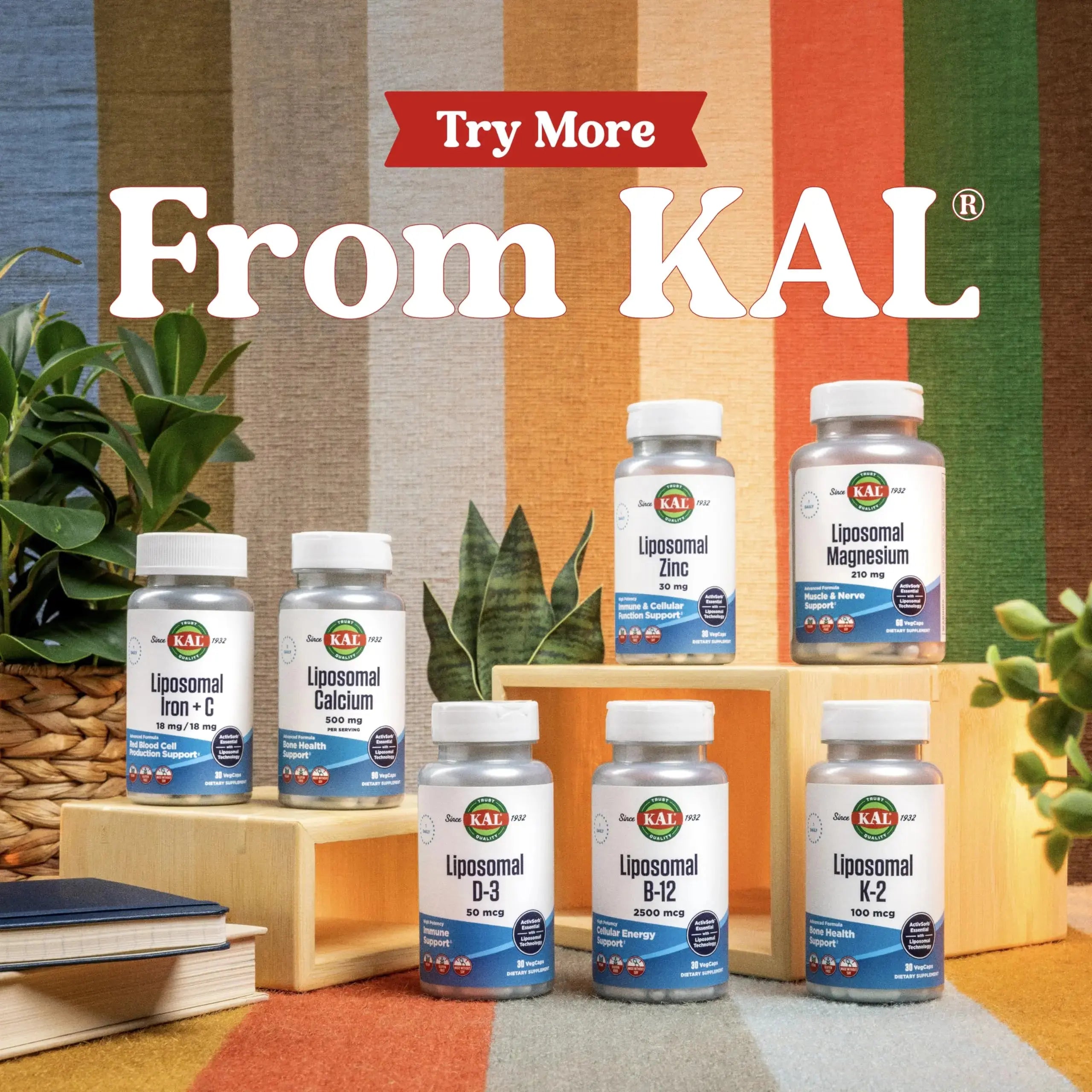KAL Liposomal Multivitamin - High Potency Liposomal Vitamin C, D-3, and More - Men and Women Multivitamin KAL Au supplements