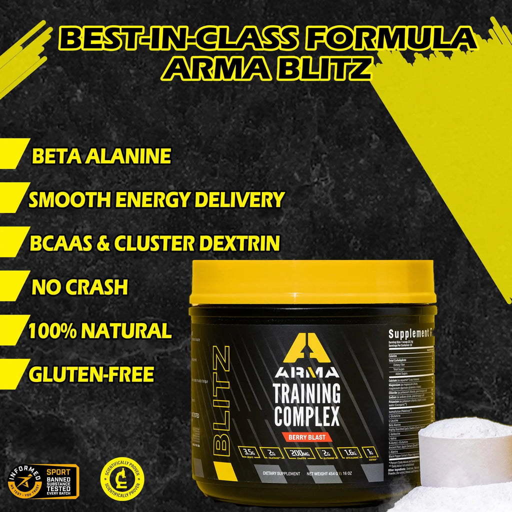 ARMA Blitz Non Stimulant Pre/Intra Powder – Natural Berry Pre-Workout Drink Mix ARMA Au supplements