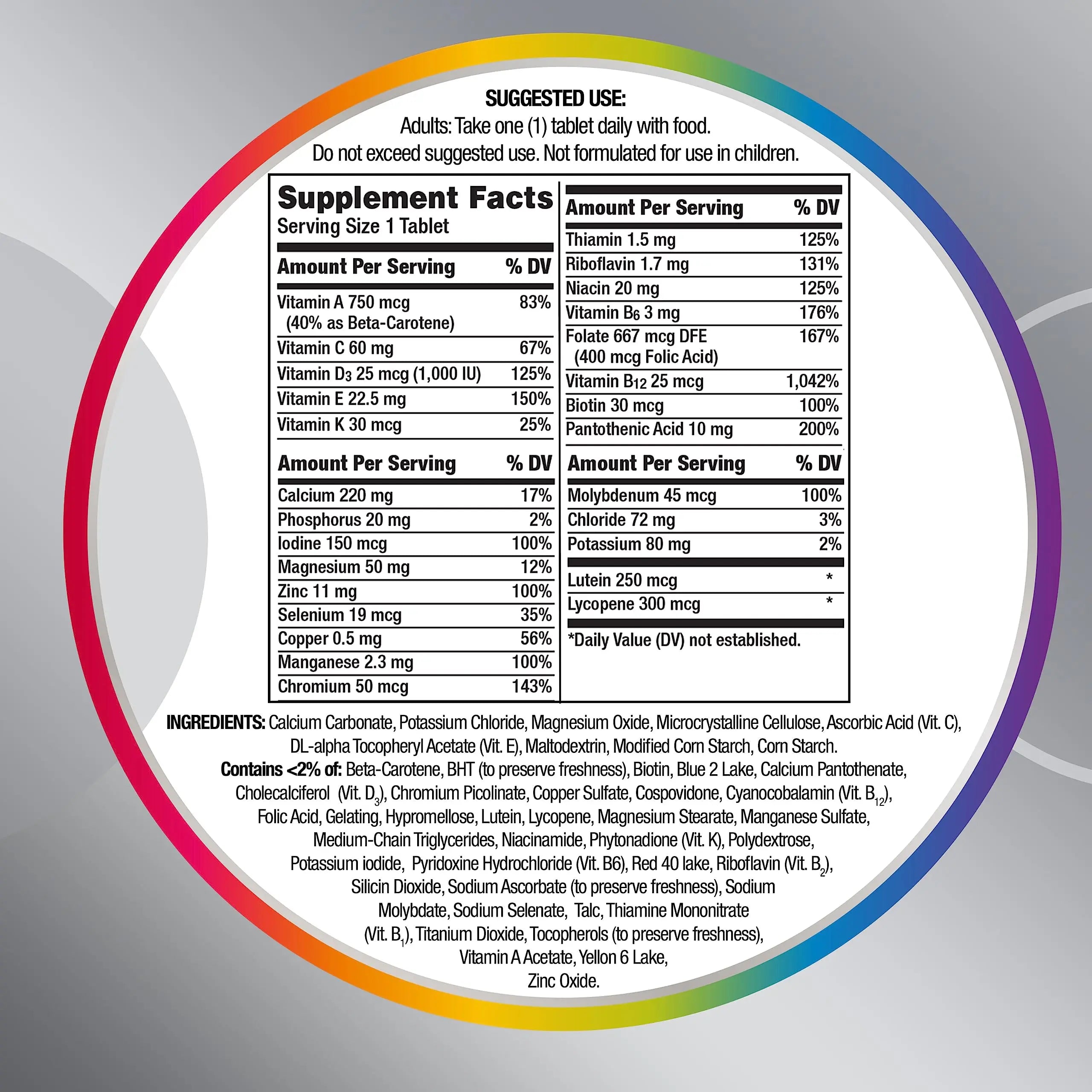 Centrum Silver Multivitamin for Adults 50 Plus, Multivitamin/Multimineral Supplement, Vitamin D3, B-Vitamins, Gluten Free Centrum Au supplements