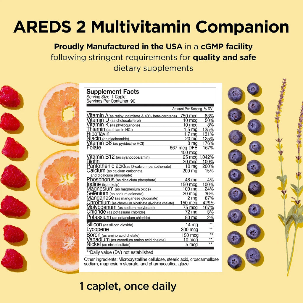 Viteyes AREDS 2 Capsules and Viteyes Multivitamin AREDS 2 Companion, Single Daily Dose Eye Vitamins, 3 Month Supply Viteyes Au supplements