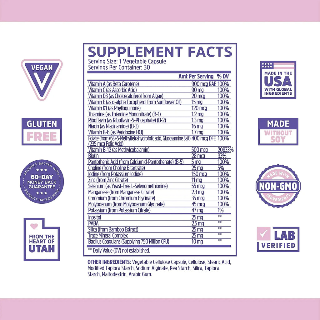 Zhou Daily Boost - Probiotic Multivitamin for Women & Men, Immune Support, Antioxidant & Eye Health Supplement with Vitamin A, Vitamin C ZHOU Au supplements