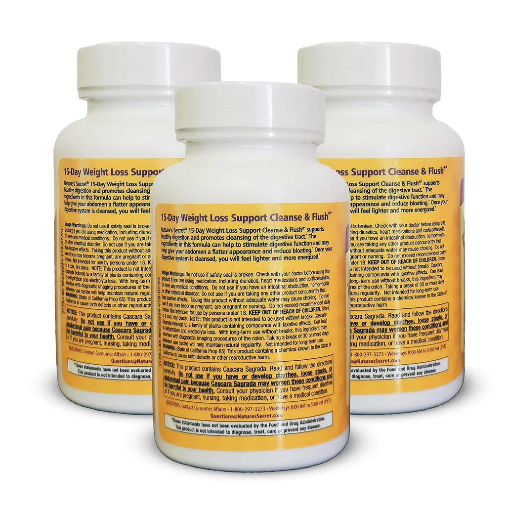 Nature's Secret 15-Day Weight Loss Support Cleanse & Flush (Pack of 3) Nature's Secret Au supplements