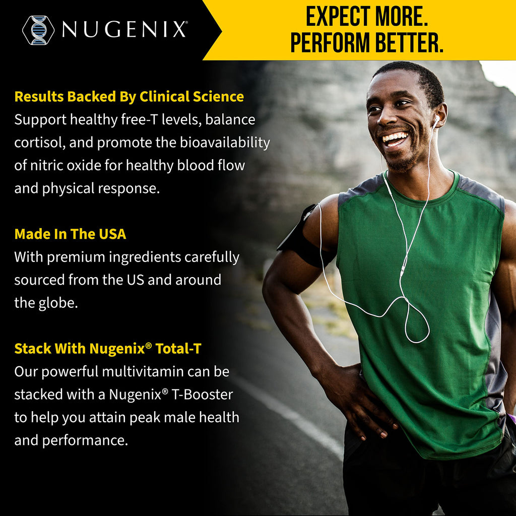 Nugenix Multivitamin for Men, Multivitamin and Support - 19 Vitamins and Minerals, Supports Free , Balance Cortisol, Promotes Nitric Oxide Production