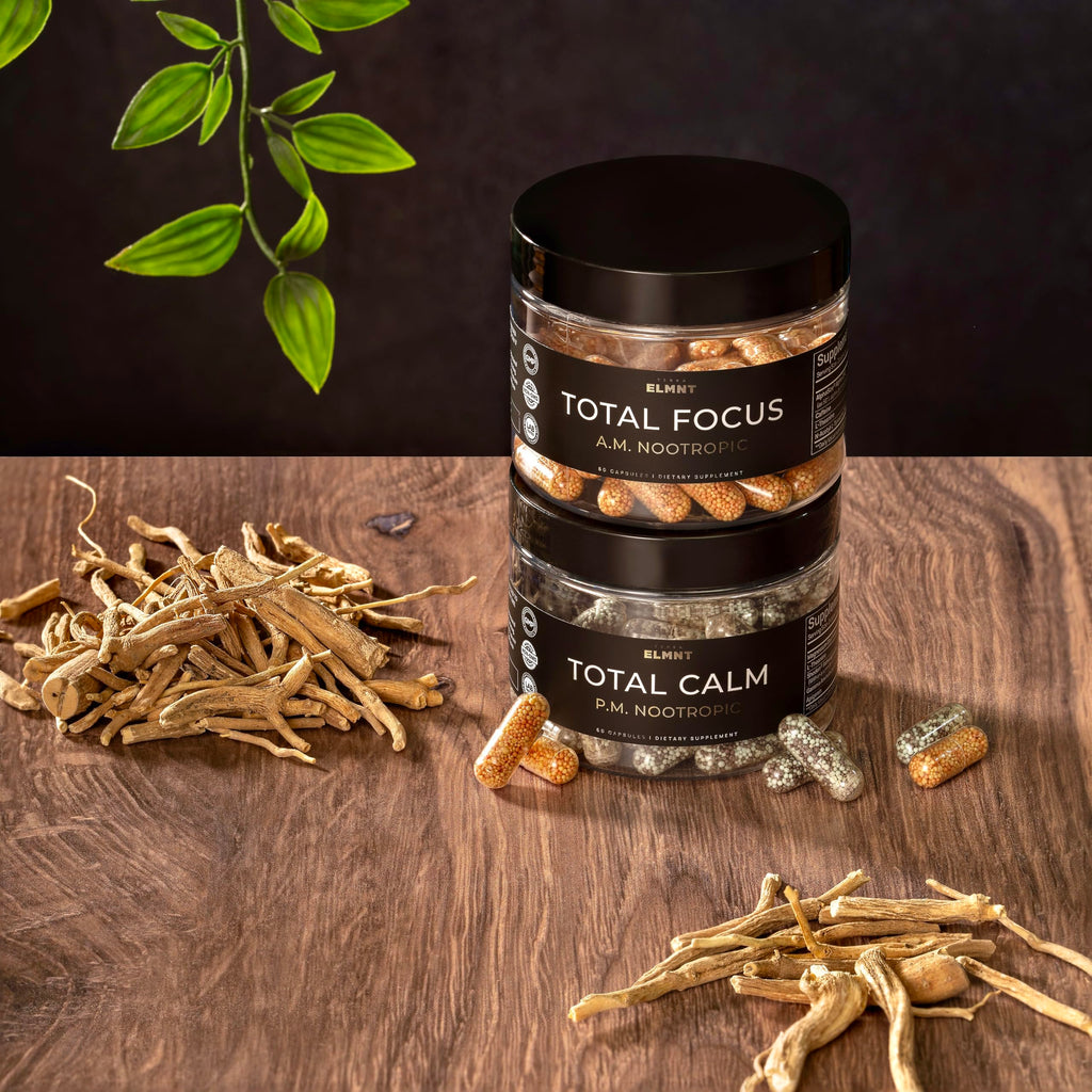 AMPM Nootropic Total Focus + Calm 9X Strength w. Caffeine, L-Theanine, Alpha GPC, L-Tyrosine, Ashwagandha - X-Release Energy Pills Nootropics Brain Support Supplements for Memory and Focus Supplement TERRA ELMNT Au supplements