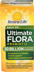 Renew Life Probiotic Adult 50 Plus Probiotic Capsules, Daily Supplement Supports Urinary, Digestive and Immune Health, L. Rhamnosus GG, Dairy, Soy and gluten-free, 30 Billion CFU, 30 Count Renew Life Au supplements