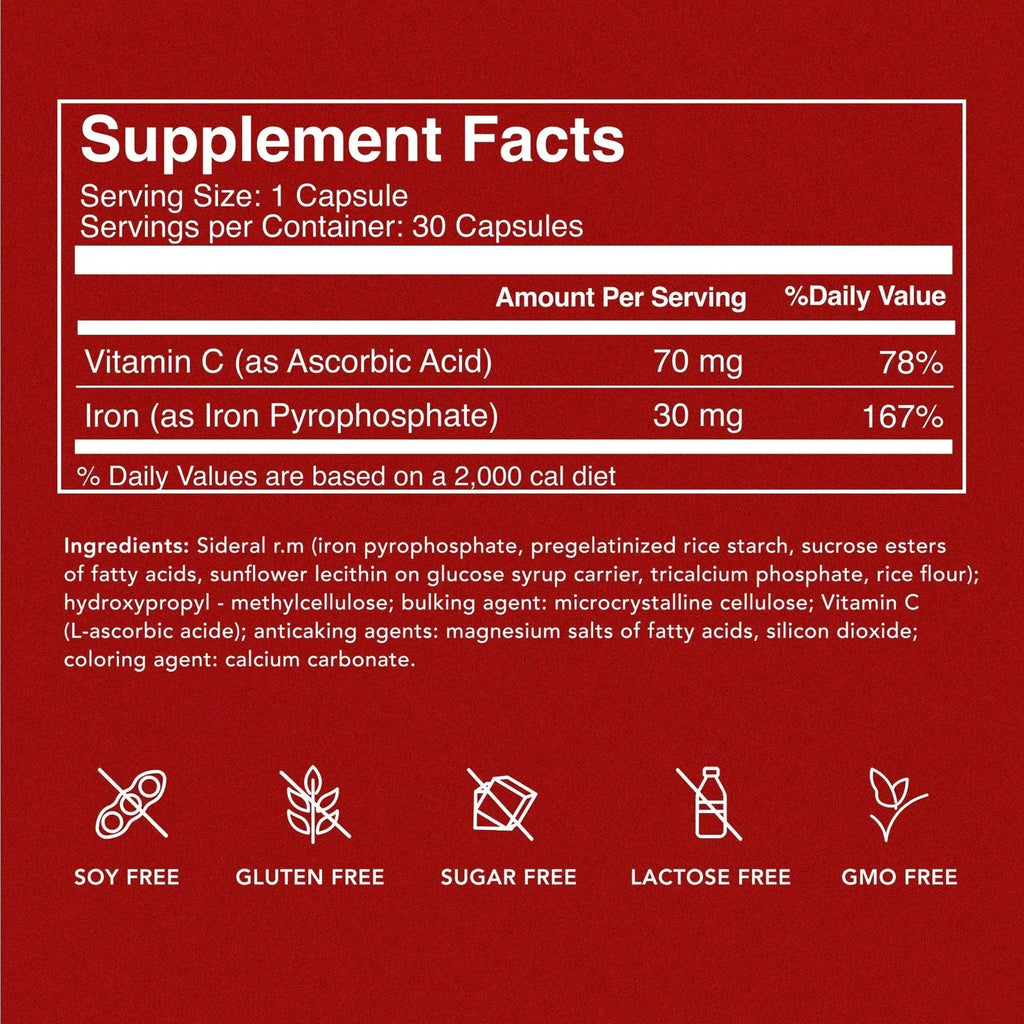SiderAL Forte Iron Supplement Clinically Proven to Increase Levels Without Side Effects | Sucrosomial High Absorption Gentle Iron Pills for Women and Men | PHARMANUTRA Au supplements