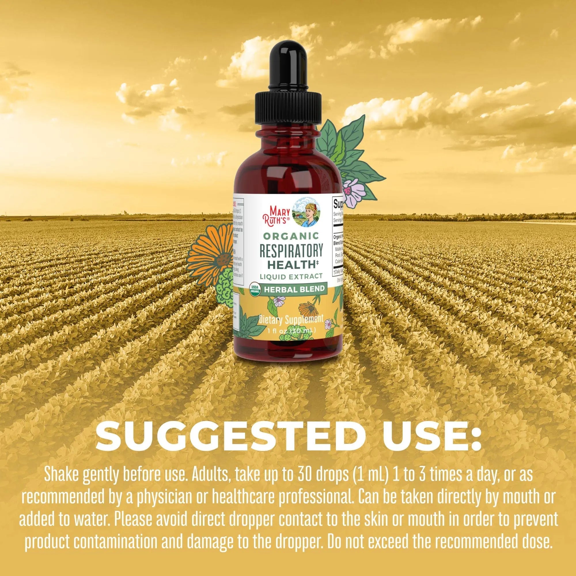MaryRuth's | USDA Organic Respiratory Health Herbal Supplement Extract MaryRuth Organics Au supplements