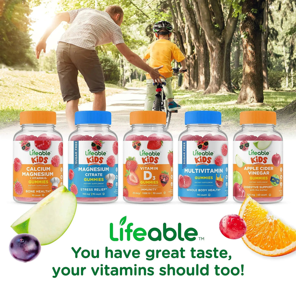 Lifeable Turmeric Curcumin Kids + Multivitamin Kids, Gummies Bundle - Great Tasting, Vitamin Supplement Lifeable Au supplements