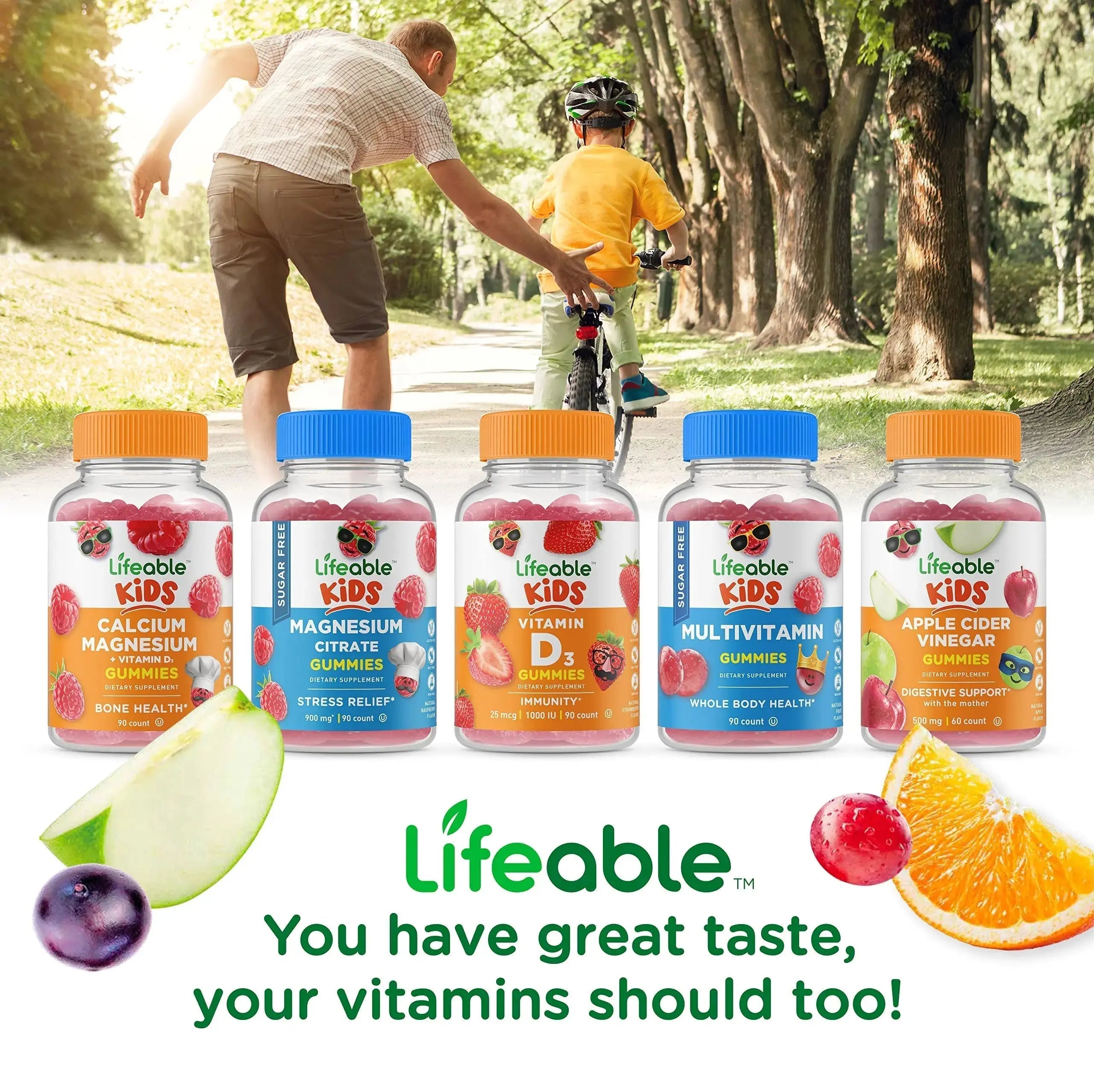 Lifeable Turmeric Curcumin Kids + Multivitamin Kids, Gummies Bundle - Great Tasting, Vitamin Supplement Lifeable Au supplements