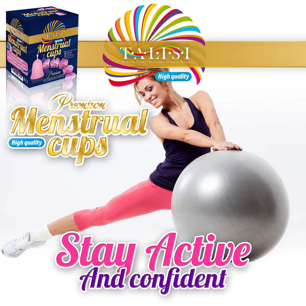 Talisi Menstrual Cups Set of 2 with Collapsible Silicone Sterilizer - Soft & Flexible Sensitive Feminine TALISI WHEN YOUR DREAMS COME TRUE Au supplements