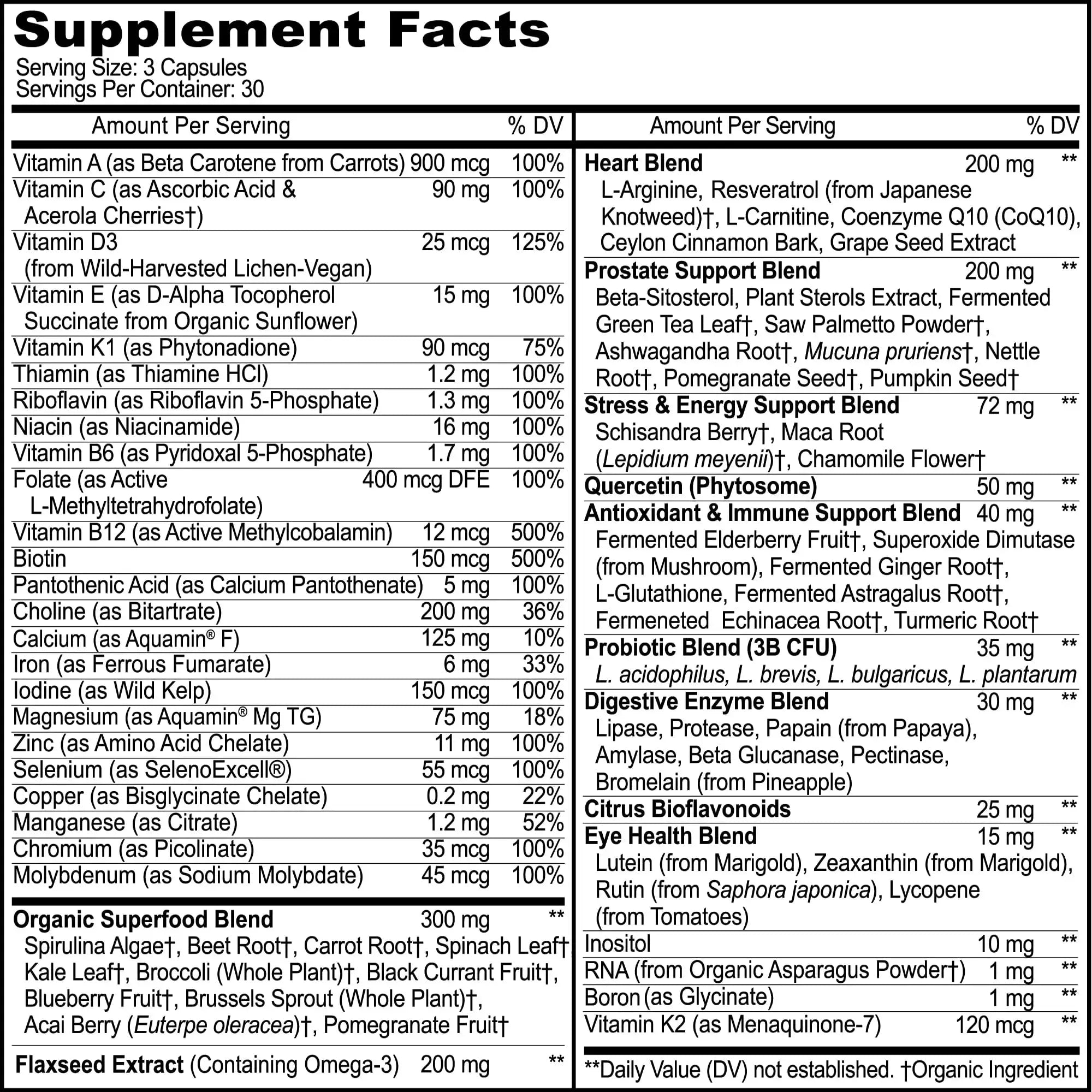 Methylated Mens Multivitamins - Daily Mens Vitamins with 44 Organic Whole Food - Multivitamin for Men with Iron & Fermented Nutrients MoxyVites Au supplements