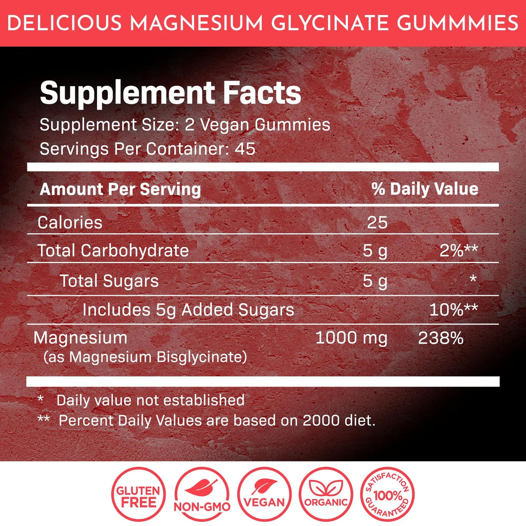 Magnesium Glycinate Gummies - 1000 mg - Magnesium Supplement to Support WELLNESS LABSRX Au supplements