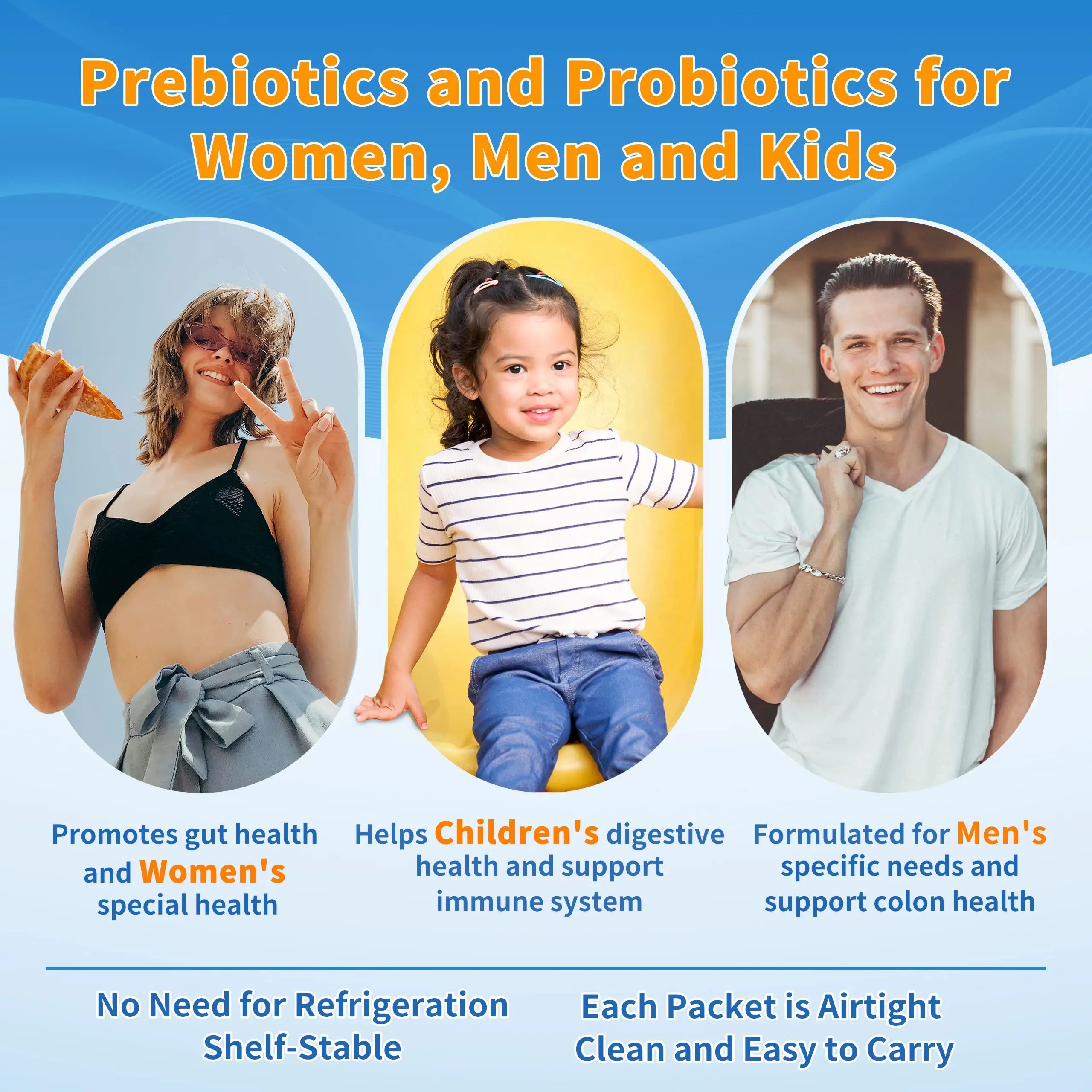 ZEBORA Probiotics for Women, Men and Kids, Prebiotics and Probiotics Powder ZEBORA Au supplements