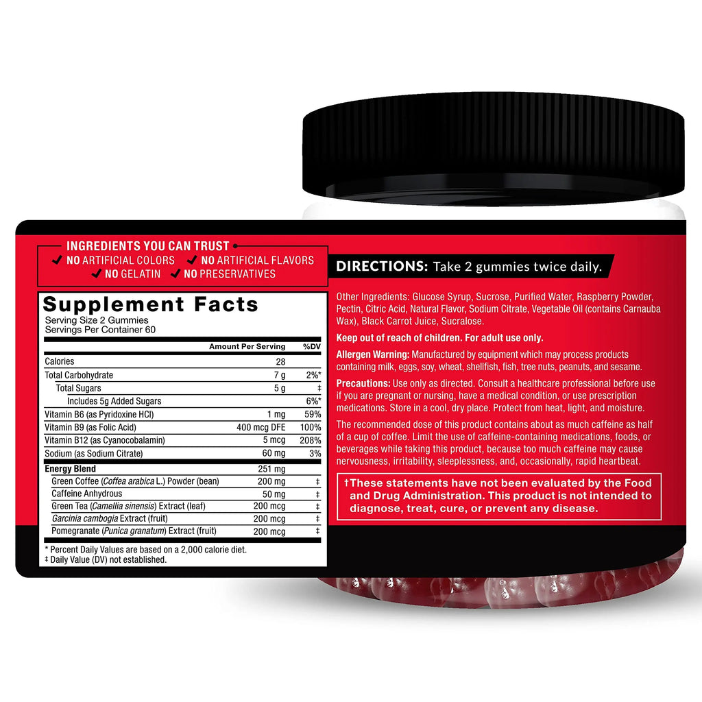 Force Factor LeanFire Thermo Gummies with B12 Vitamins, Caffeine, & Green Coffee Bean Force Factor Au supplements