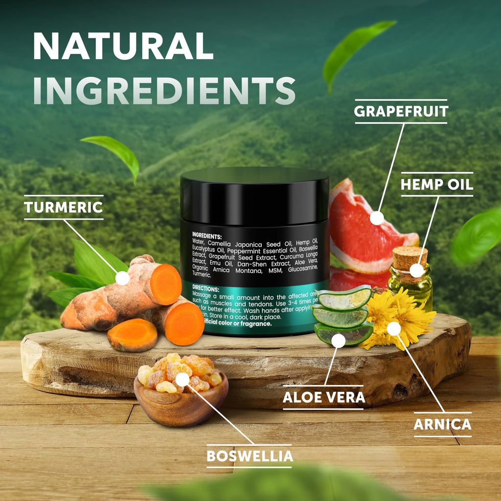 KINPAR Cream - Professional Gel Formula with Natural Turmeric, Arnica, MSM, Glucosamine, Eucalyptus & Emu Oil – Maximum Strength – Formulated in The USA - 4 oz KINPAR Au supplements