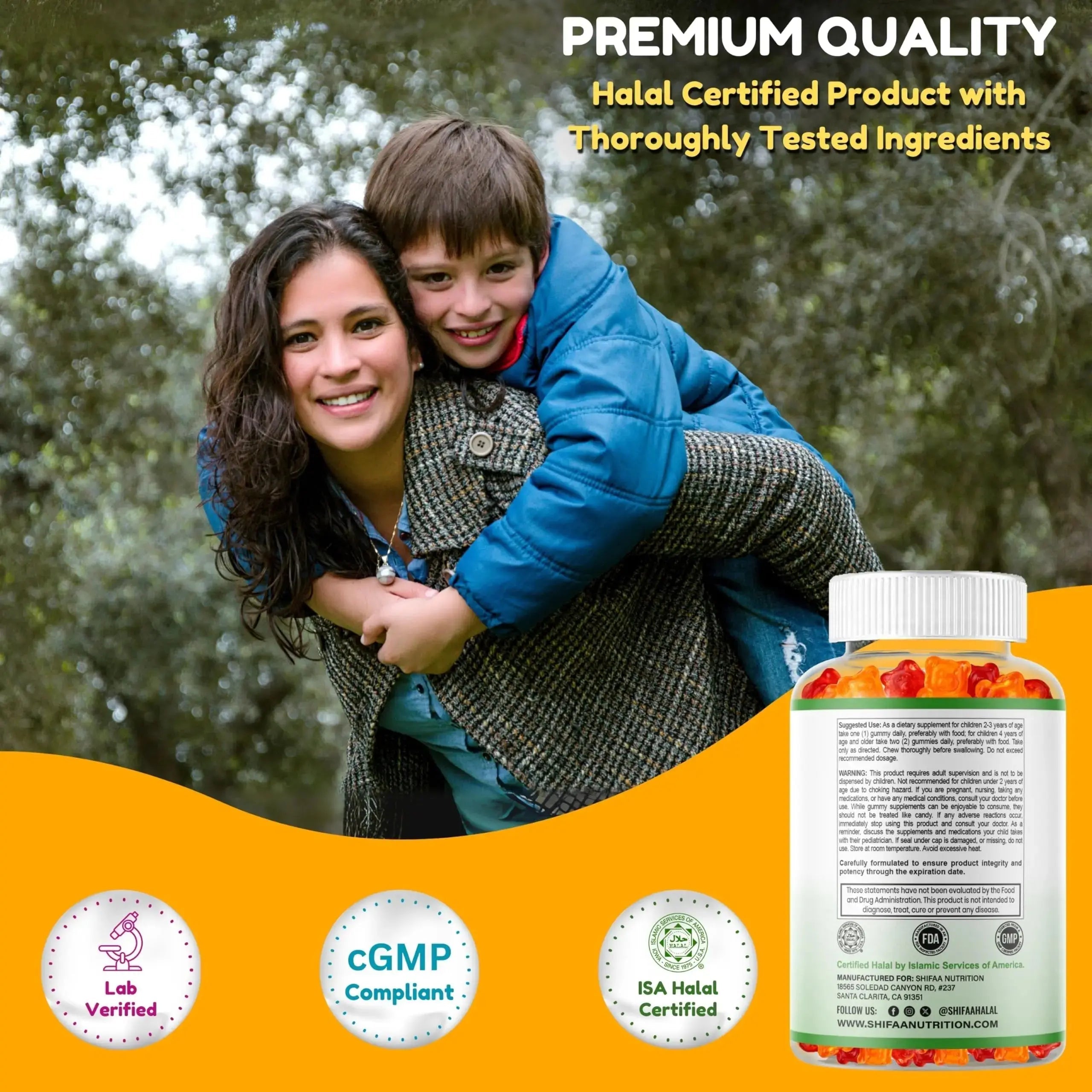 SHIFAA NUTRITION Halal Kids Multivitamin Gummies, 45-90 Days Supply, with All Essential Kids Vitamins SHIFAA NUTRITION Au supplements
